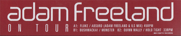 Adam Freeland On Tour Sampler Vinyl Record (12