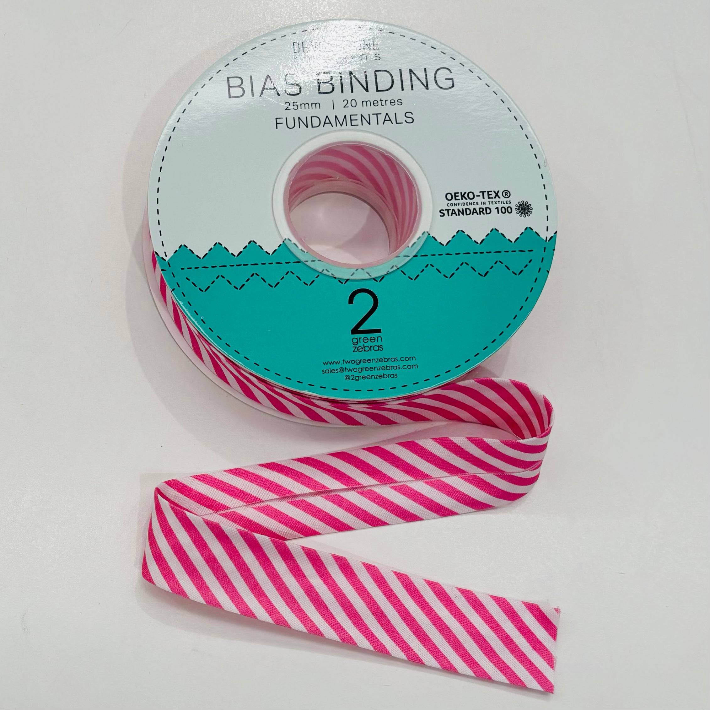 Petal Stripe Bias Binding Tape 25mm (1 Inch) - Double Fold Bias Tape for Sewing, Quilting & DIY Crafts - Perfect for Garment Edges, Home Decor & Scrapbooking Projects