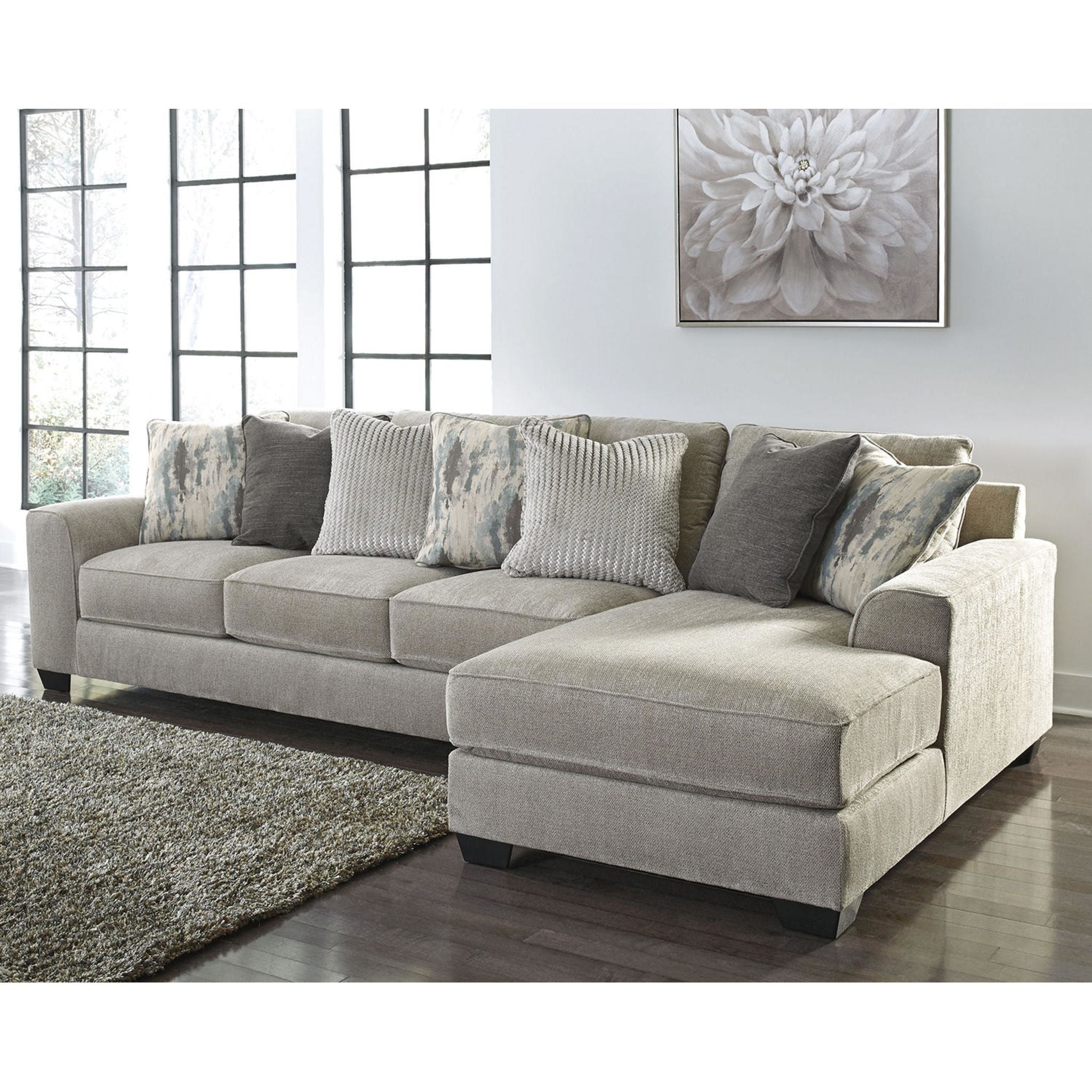 Ardsley 2-Piece Sectional Sofa with Chaise Lounge - Modern L-Shaped Living Room Furniture for Small Spaces & Apartments