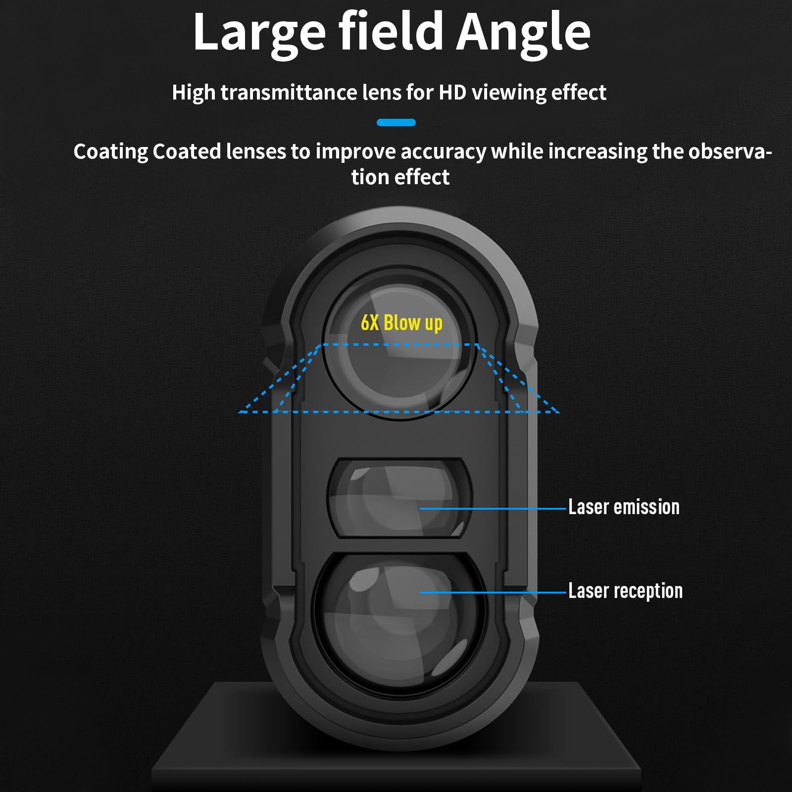 MIKODA Golf Rangefinder with High Sensitivity Technology - 1200Yards Laser Range Finder for Golf & Hunting | Waterproof & Slope Adjusted | Perfect Golf Gift & Essential Accessories for Outdoor Sports Enthusiasts