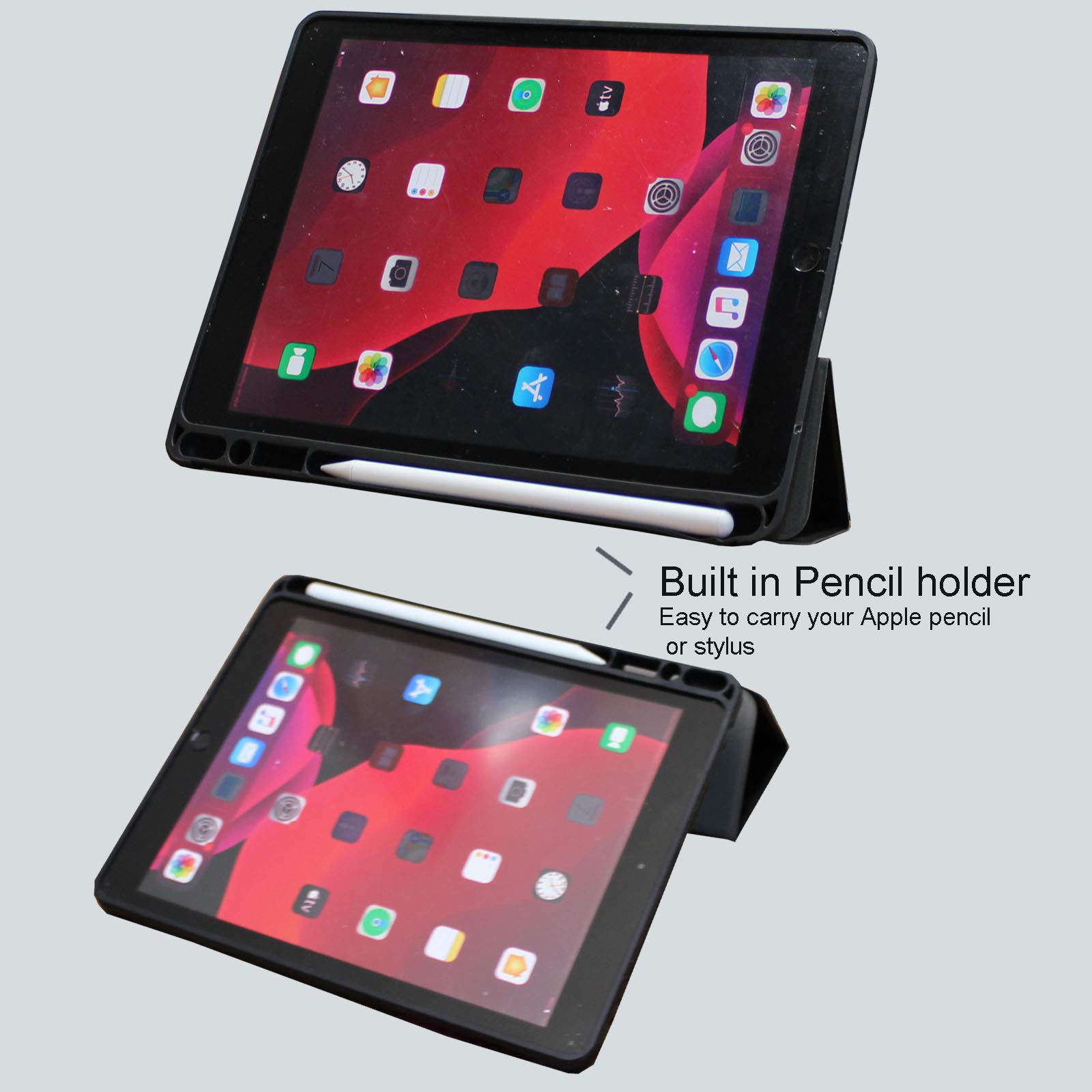 Shockproof Trifold Stand Case for iPad Air 5th Gen 2022 & 4th Gen 2020 (10.9 inch) - Protective Cover for Models A2588/A2589/A2591/A2316/A2324/A2072 | Perfect for Work, Study & Travel (Purple)