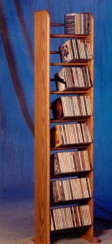Wooden CD Storage Rack - The Wood Shed 804 Clear Acrylic Organizer for CDs, DVDs & Blu-ray Discs | Perfect for Home, Office & Music Studio Organization