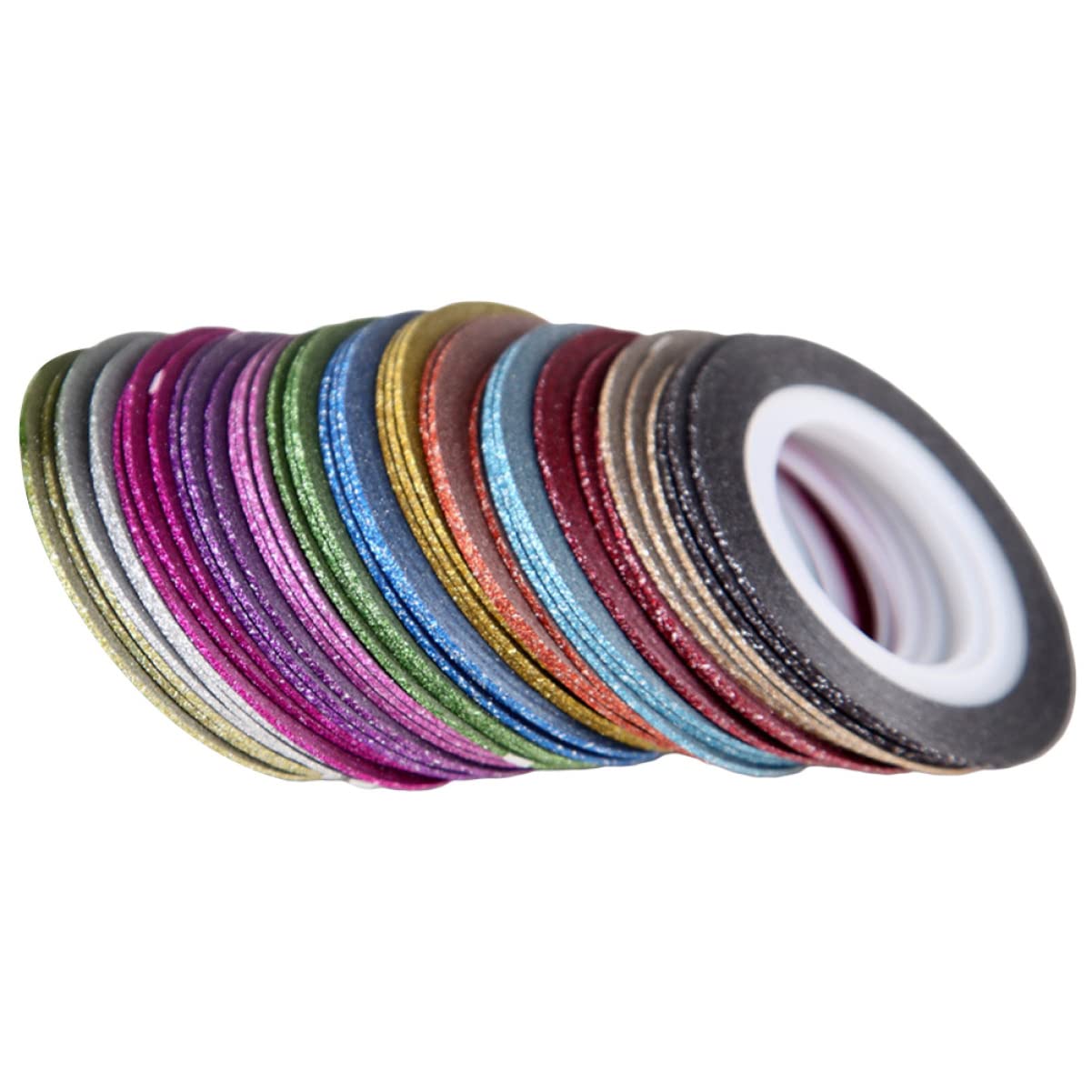 FRCOLOR 52 Rolls Glitter Nail Stickers - DIY Nail Art Tape, Striping Tape & Decorative Duct Tape for Professional Nail Designs | Perfect for Home Manicures, Salon Use & Party Nail Art