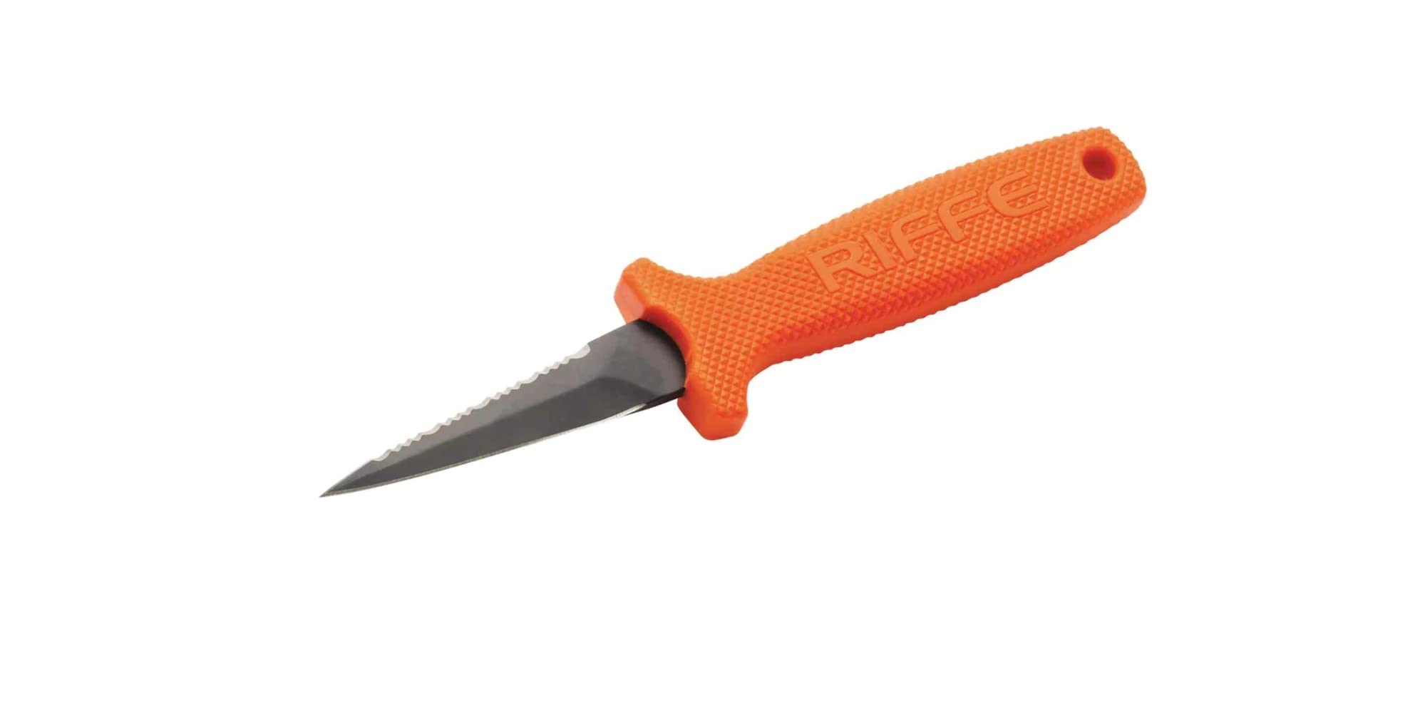 Riffe EDC (Every Dive Carry) Spearfishing Knife - 3.5 Inch Stainless Steel Blade with Sheath | Perfect for Underwater Hunting, Scuba Diving & Marine Activities