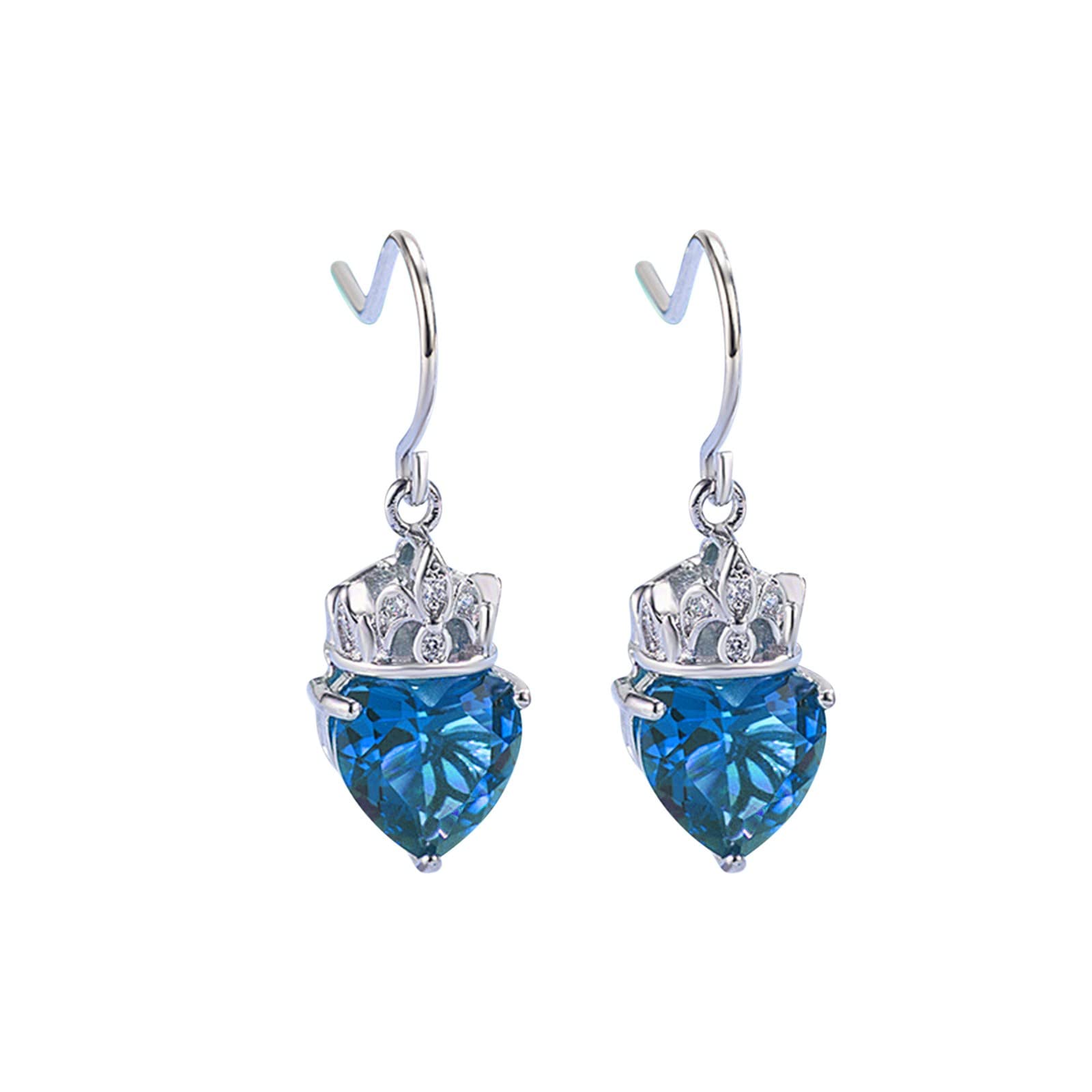 Princess Crown Crystal Earrings for Girls - Elegant Jewelry Gift for Daughter, Niece, Granddaughter | Perfect for Birthday, Party, Prom & Special Occasions
