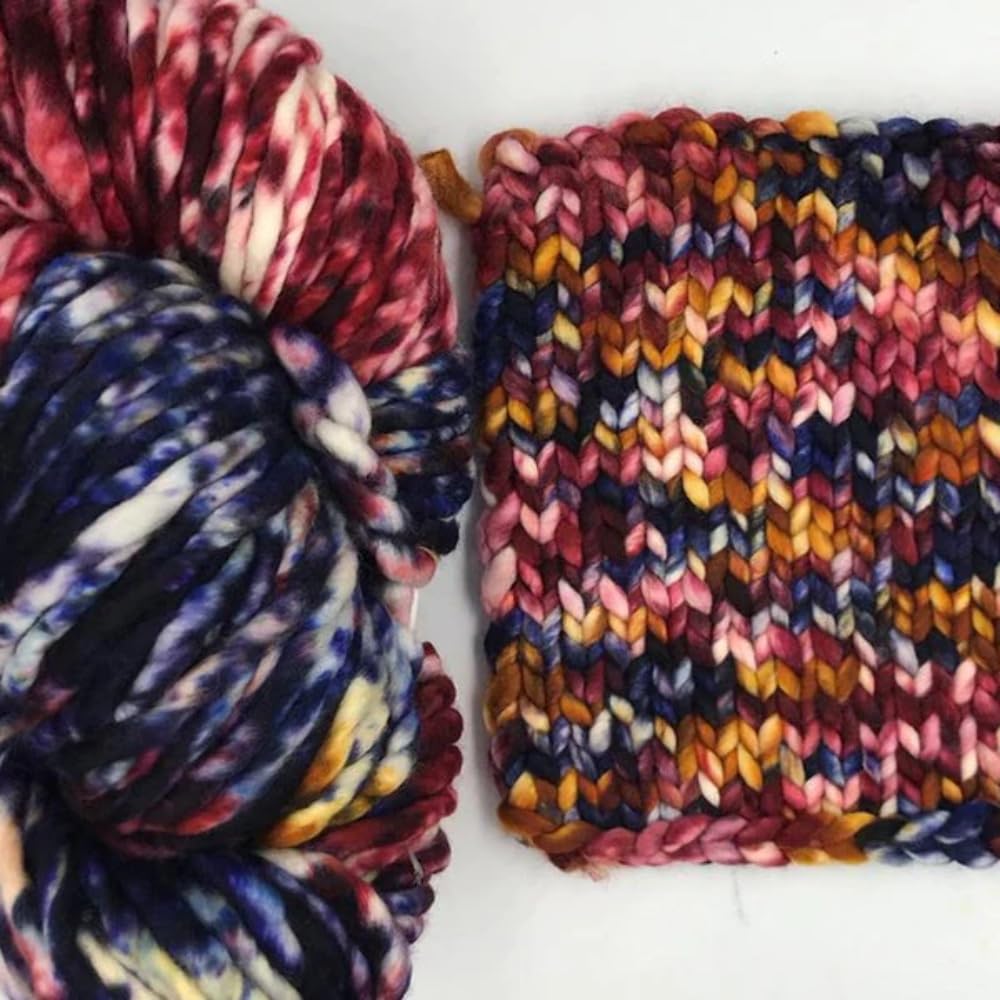 Malabrigo Rasta Yarn - Super Bulky Hand-Dyed Merino Wool (Color: 611 Ravelry Red) - Perfect for Knitting Scarves, Hats & Chunky Blankets