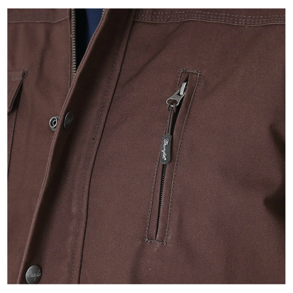 Wrangler Men's Barn Coat - Durable Work Jacket for Farming, Ranching & Outdoor Activities | Heavy Duty Cotton Twill with Warm Flannel Lining | Perfect for Cold Weather Work & Casual Wear