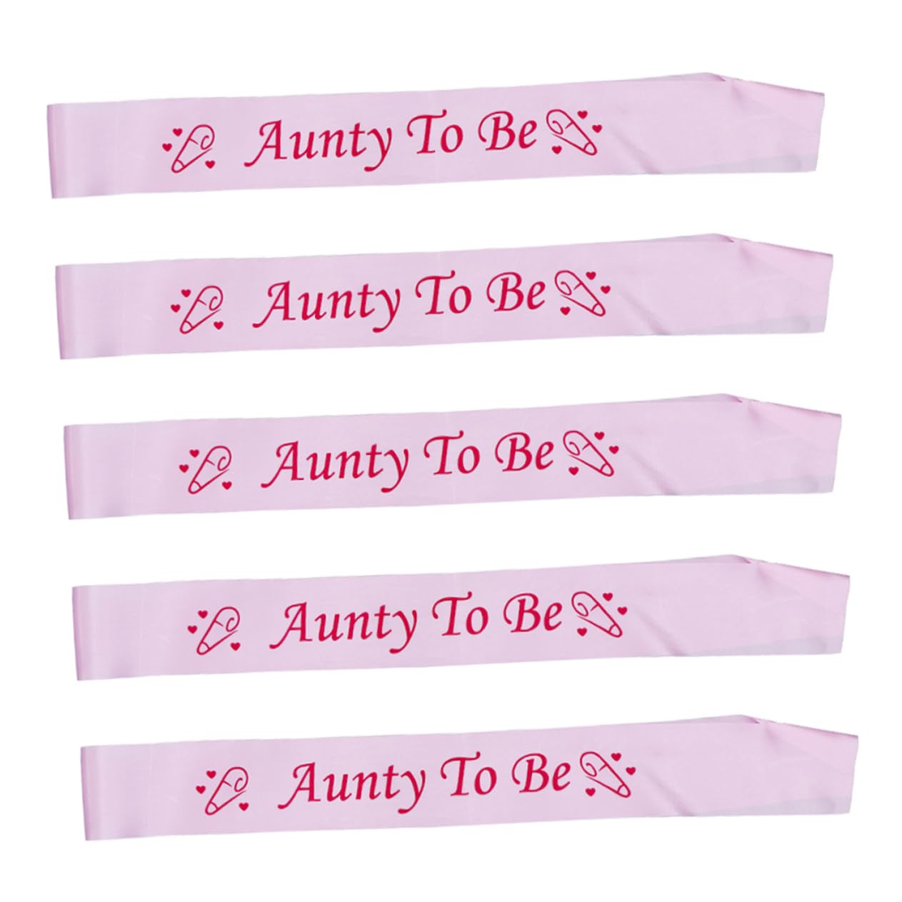 5pcs Elegant Baby Shower Sashes with Letter Printing - Beautiful Cloth Sash for Baby Birthday Party Decorations & Celebrations - Perfect for Gender Reveals, 1st Birthday Photos, and Nursery Decor
