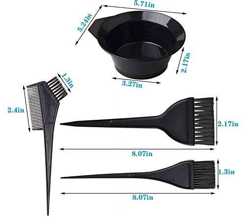 22 PCS Professional Hair Dye Kit - DIY Hair Coloring Tools with Disposable Shawl, Brushes, Comb, Tinting Bowl & Gloves for Salon & Home Use | Perfect for Balayage, Highlights & Root Touch-Ups