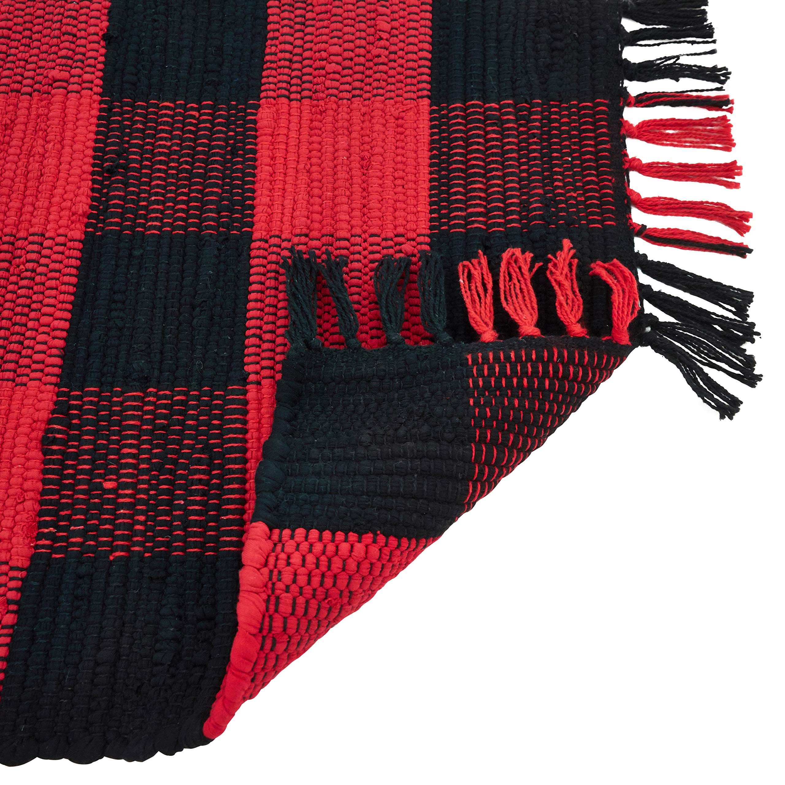 Buffalo Plaid Chindi Placemats Set of 4 - Rustic Cotton Table Mats for Dining Room, Kitchen & Holiday Decor - Perfect for Thanksgiving, Christmas & Farmhouse Style Tables