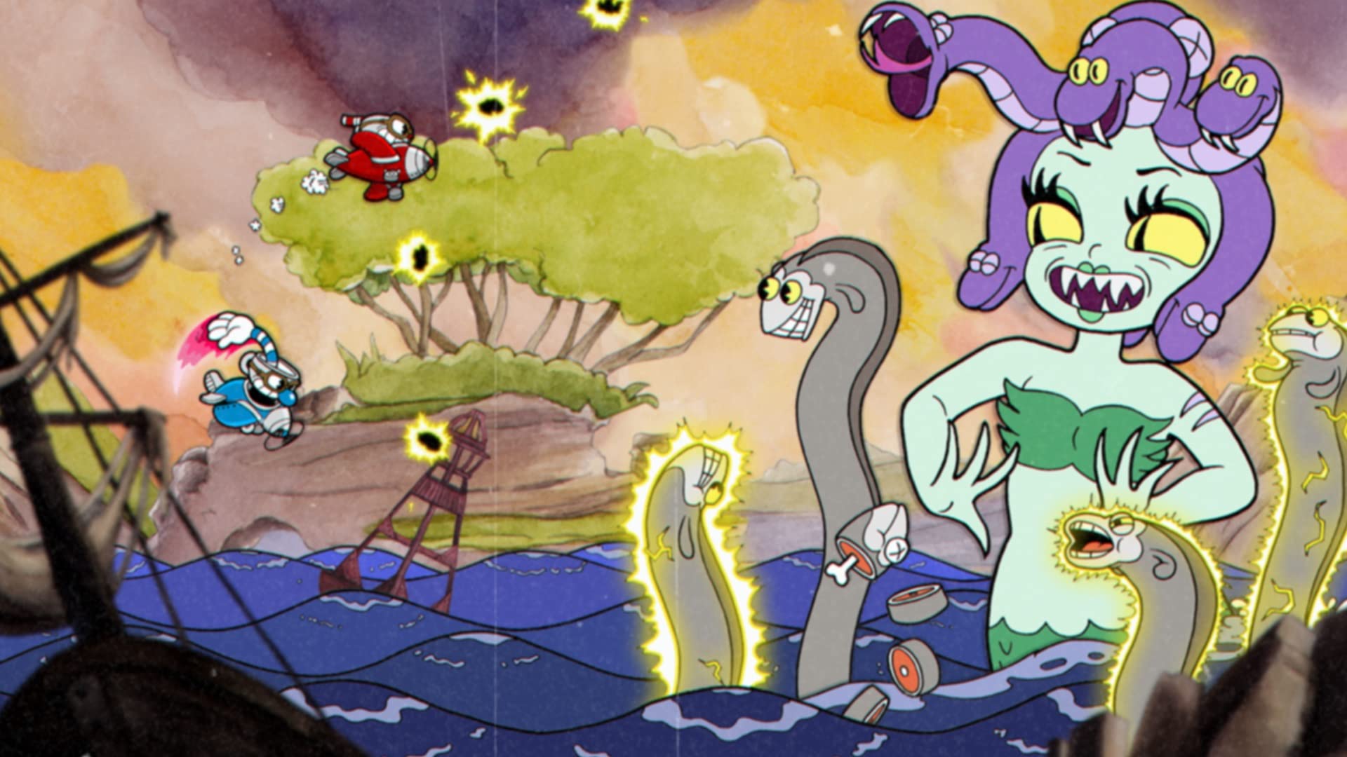 Cuphead - Classic Run and Gun Action Game for PlayStation 4 | Fun Multiplayer Adventure for Family Game Nights