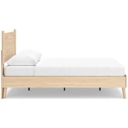 Cabinella Queen Size Platform Bed Frame with 2 Nightstands - Modern Wooden Bedroom Set for Small Spaces & Guest Rooms