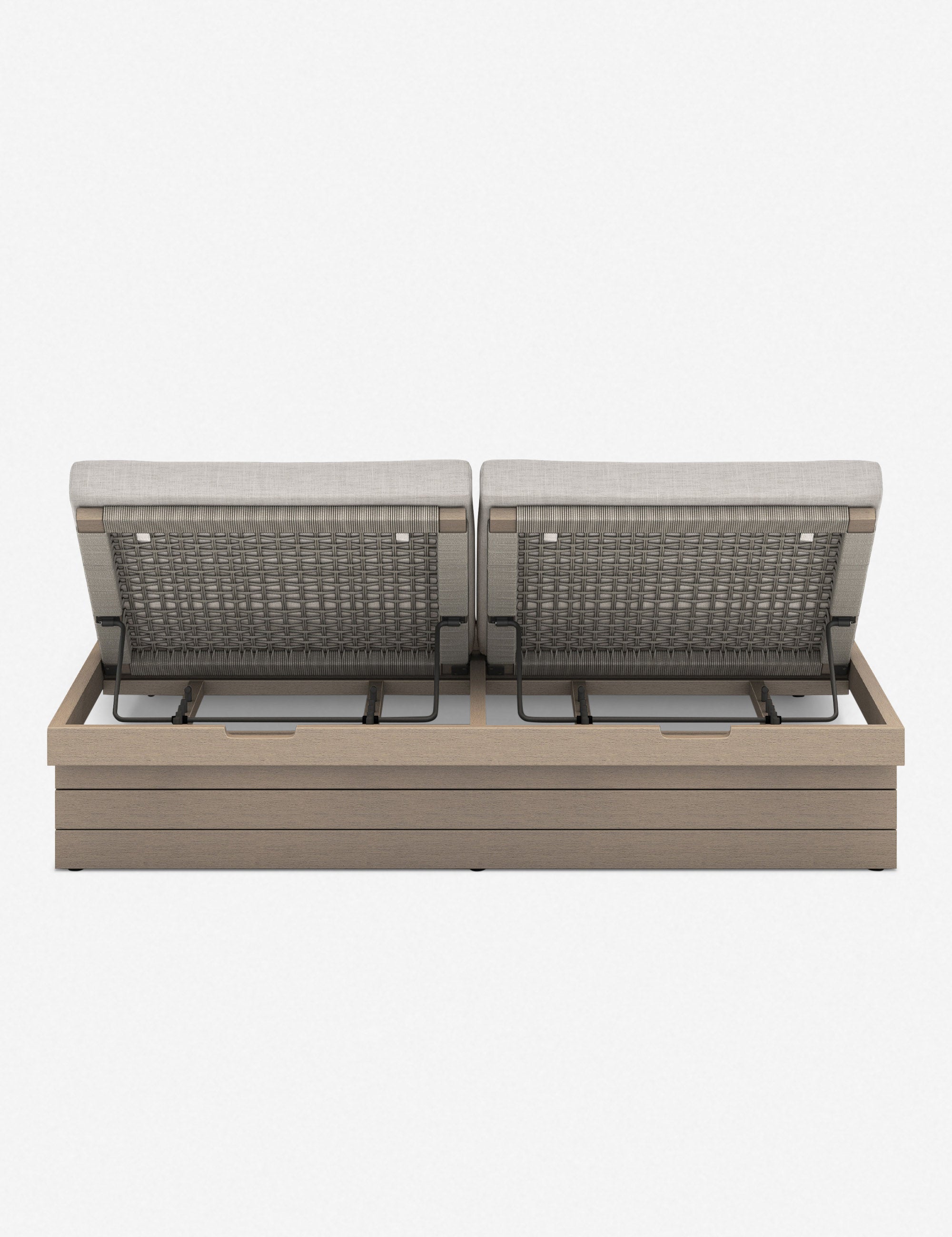 Coren Indoor Outdoor Double Chaise Lounge Chair - Waterproof Wicker Patio Furniture for Poolside, Garden, Deck, and Backyard Relaxation