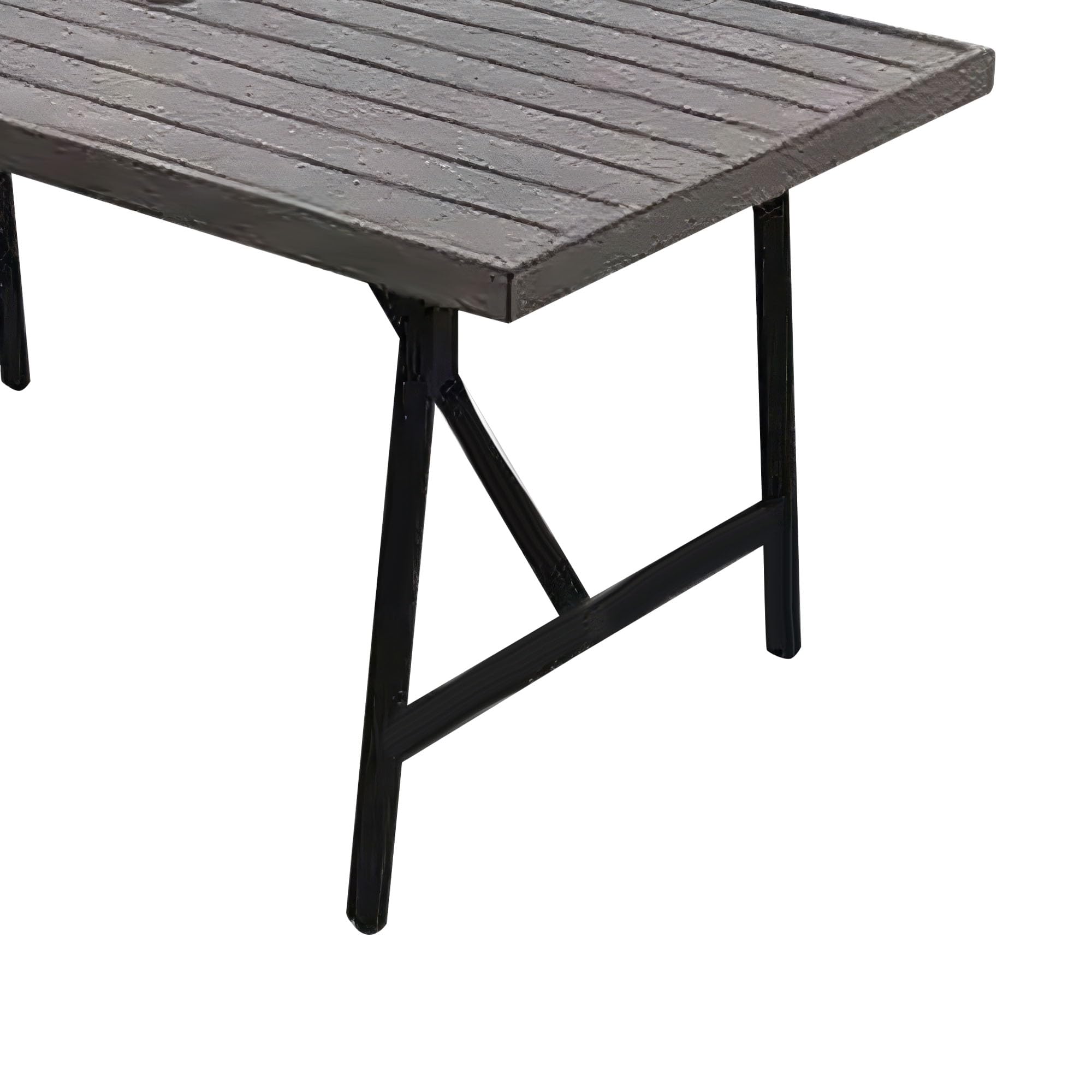 Norwalk 40 x 70 Inch Rectangular Outdoor Dining Table - All-Weather Aluminum Slat Top - Durable Patio Furniture for Backyard, Deck & Garden - Taupe Grey (Perfect for Outdoor Entertaining & Dining)