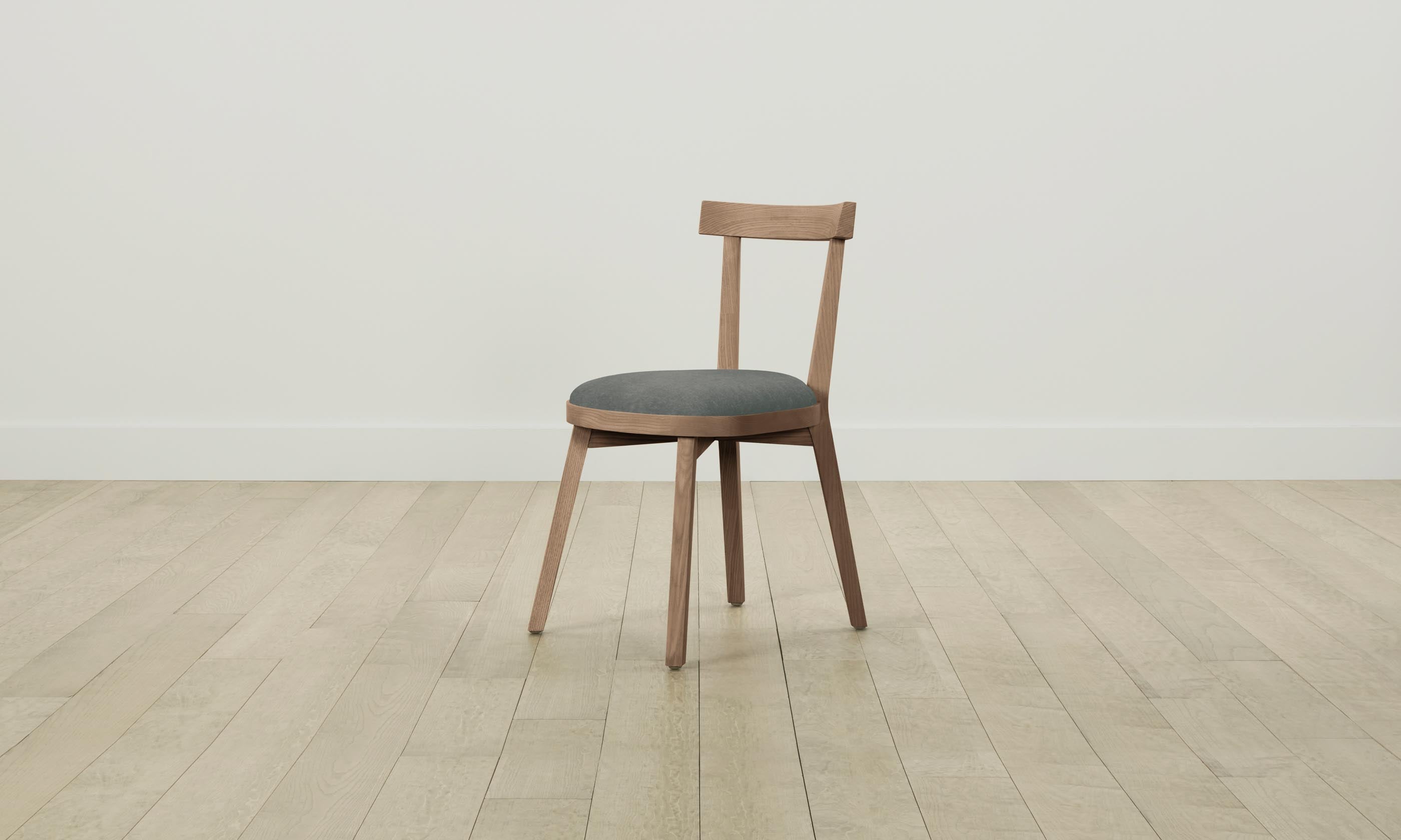 Allen Dining Chair - Modern Mohair Upholstered Seat in Fog Gray - Perfect for Dining Rooms, Kitchens, and Home Offices