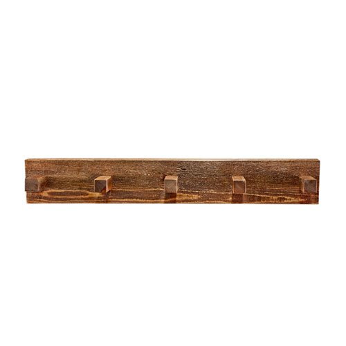 3 Foot Stained and Lacquered Coat Rack - Homestead Collection Wall Mounted Entryway Organizer for Hats, Jackets & Bags | Perfect for Hallway, Mudroom or Bedroom Storage