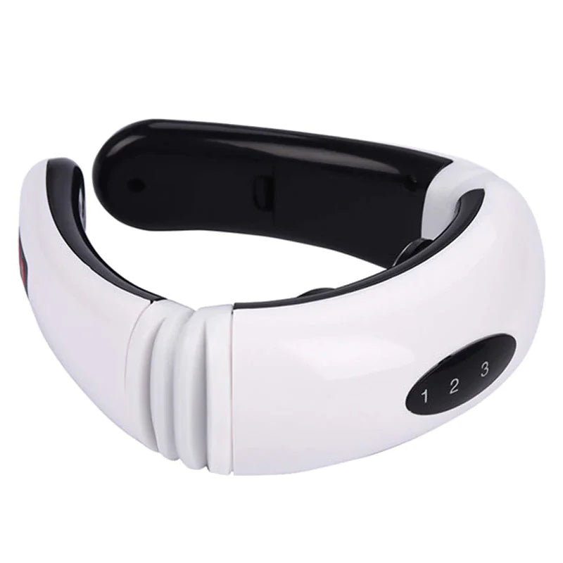 Electric Neck Massager with Pulse & Magnetic Therapy - Instant Pain Relief for Shoulder, Back & Muscle - Perfect for Office, Travel & Home Use