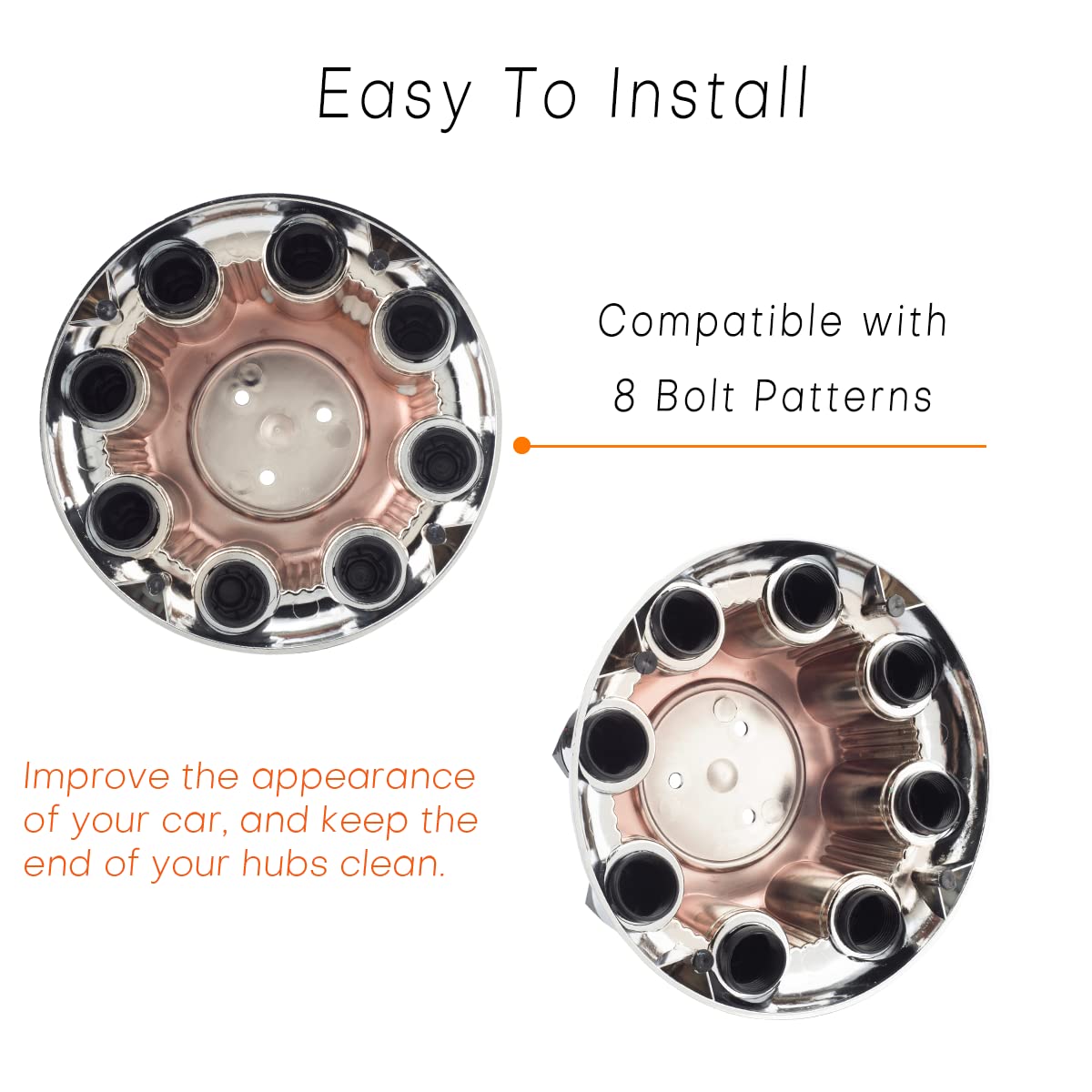 8.5 Inch (215mm) Silver Wheel Center Caps - 4 Pack Replacement Hubcaps Compatible with Chevy 15052379 & 15039488 | Perfect for Chevy Silverado, Tahoe, Suburban, GMC Sierra Truck Wheel Upgrades