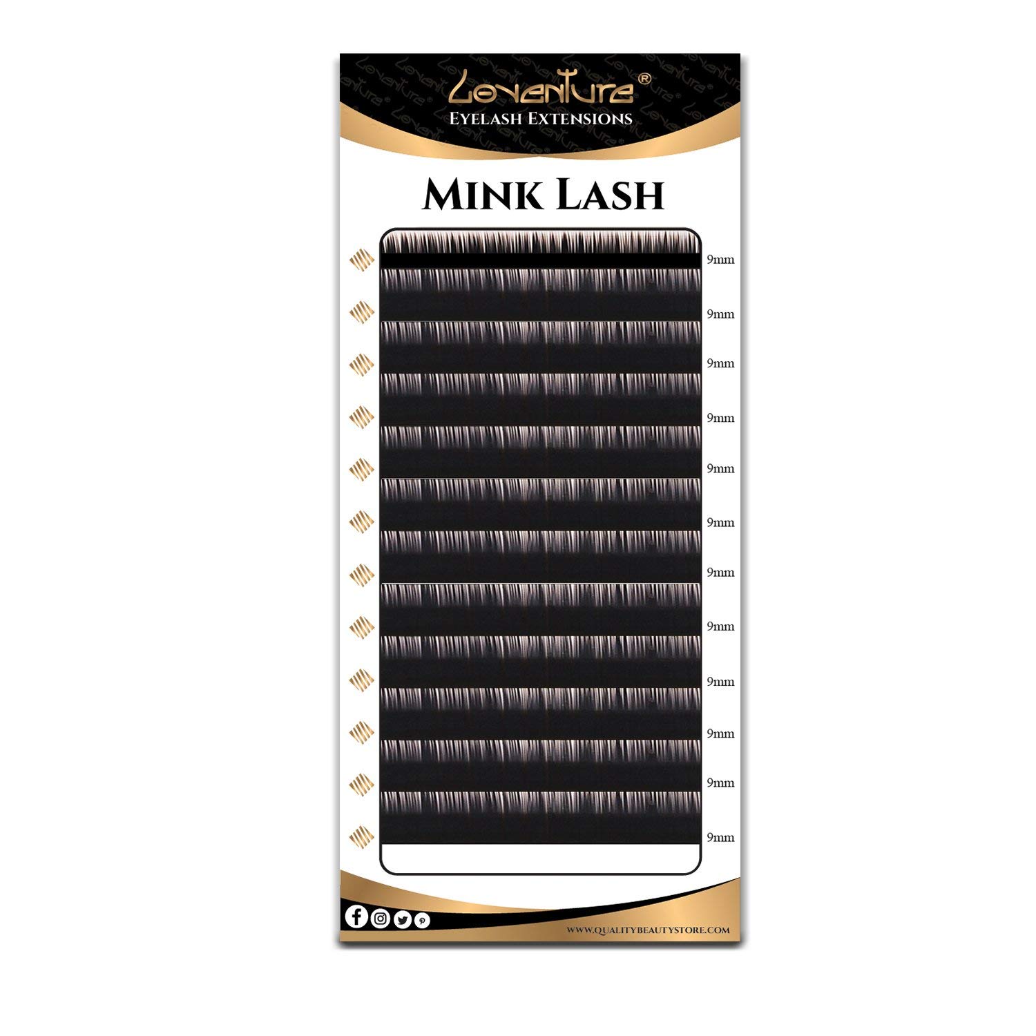 Loventure® Individual Faux Mink Lashes - D Curl Natural Look Eyelash Extensions for Volume & Length | Perfect for Weddings, Parties & Daily Wear