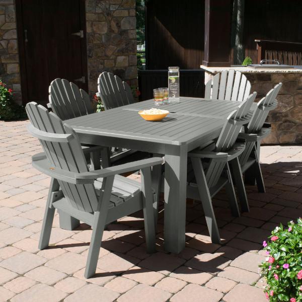 Hamilton Adirondack 7-Piece Rectangular Outdoor Dining Set - Patio Furniture for Backyard, Garden & Poolside Dining
