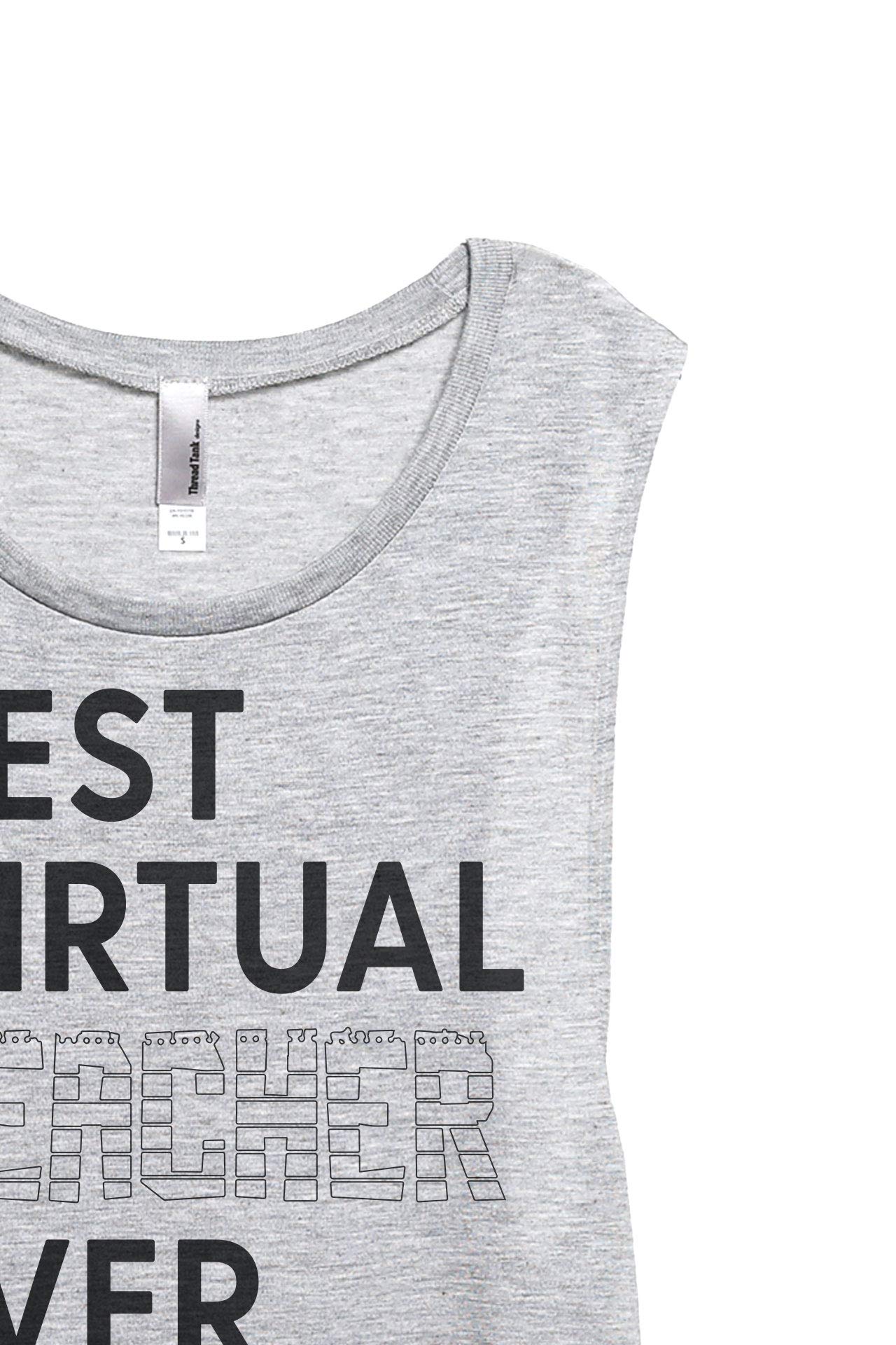 Best Virtual Teacher Ever Women's Sleeveless Muscle Workout Yoga Tank Top - Comfortable Athletic Shirt for Yoga, Gym & Fitness Training