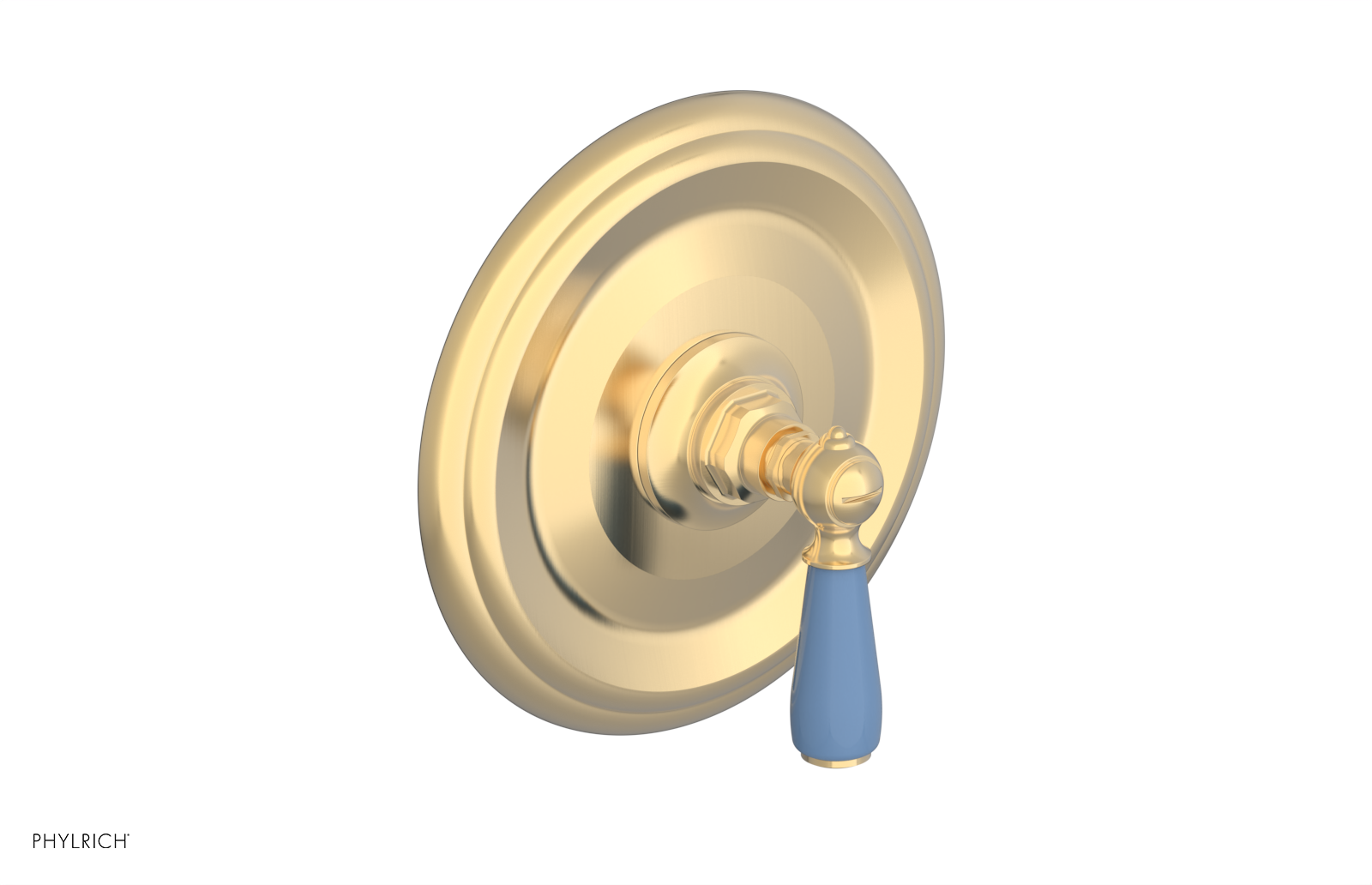Jamestown Pressure Balance Shower Plate & Handle Trim with Light Blue Accents - 4