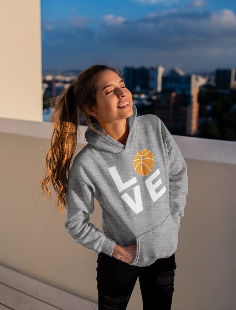 Tstars Love Basketball Hoodie for Women & Teen Girls - Gifts for Coaches, Fans & Players - Soft & Comfortable Sweatshirt Hoodies - Perfect for Game Day, Practice & Casual Wear