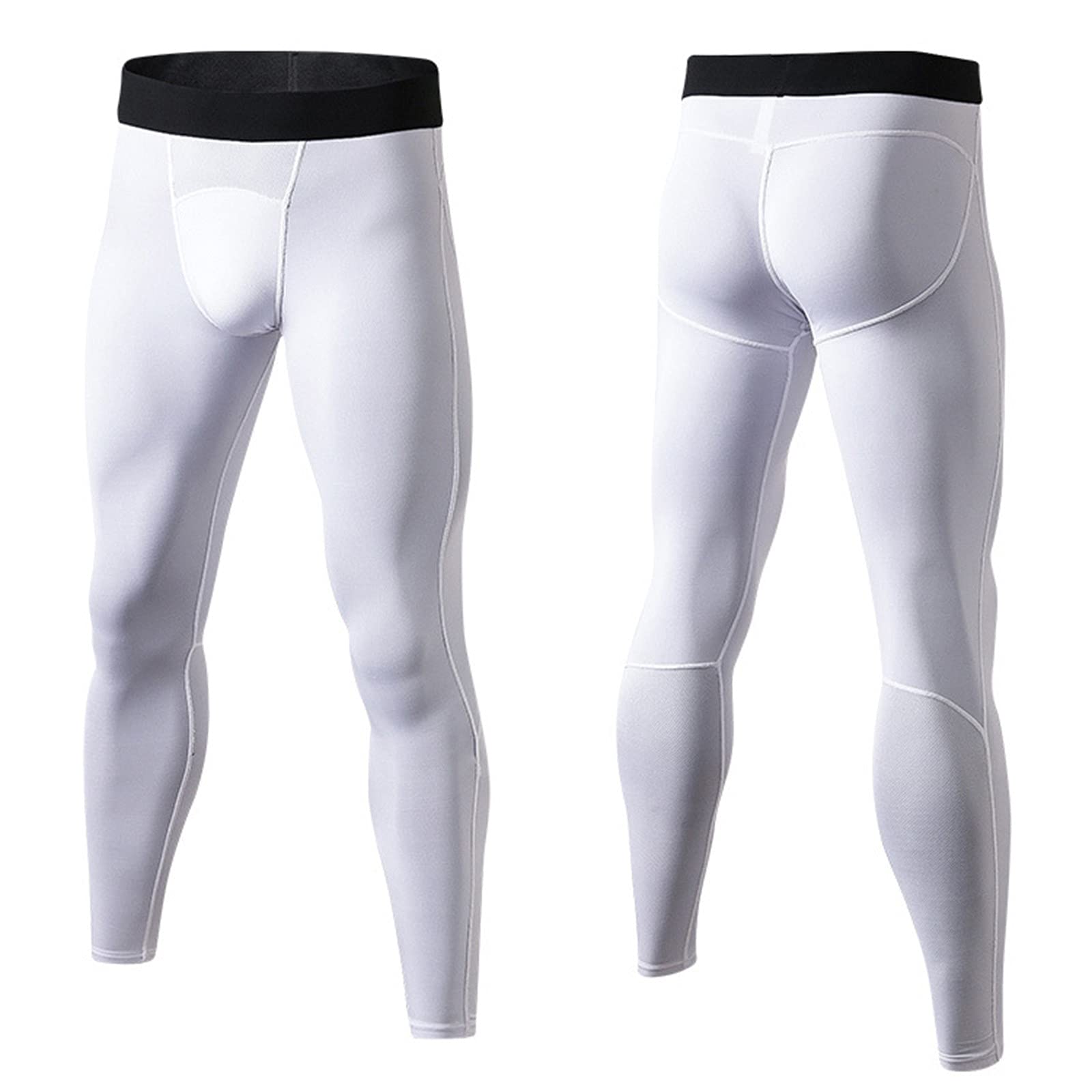 Men's Active Yoga Leggings with Pockets - Quick Dry Compression Pants for Running, Cycling, Workout & Dance - Perfect for Gym, Yoga Studio & Outdoor Activities