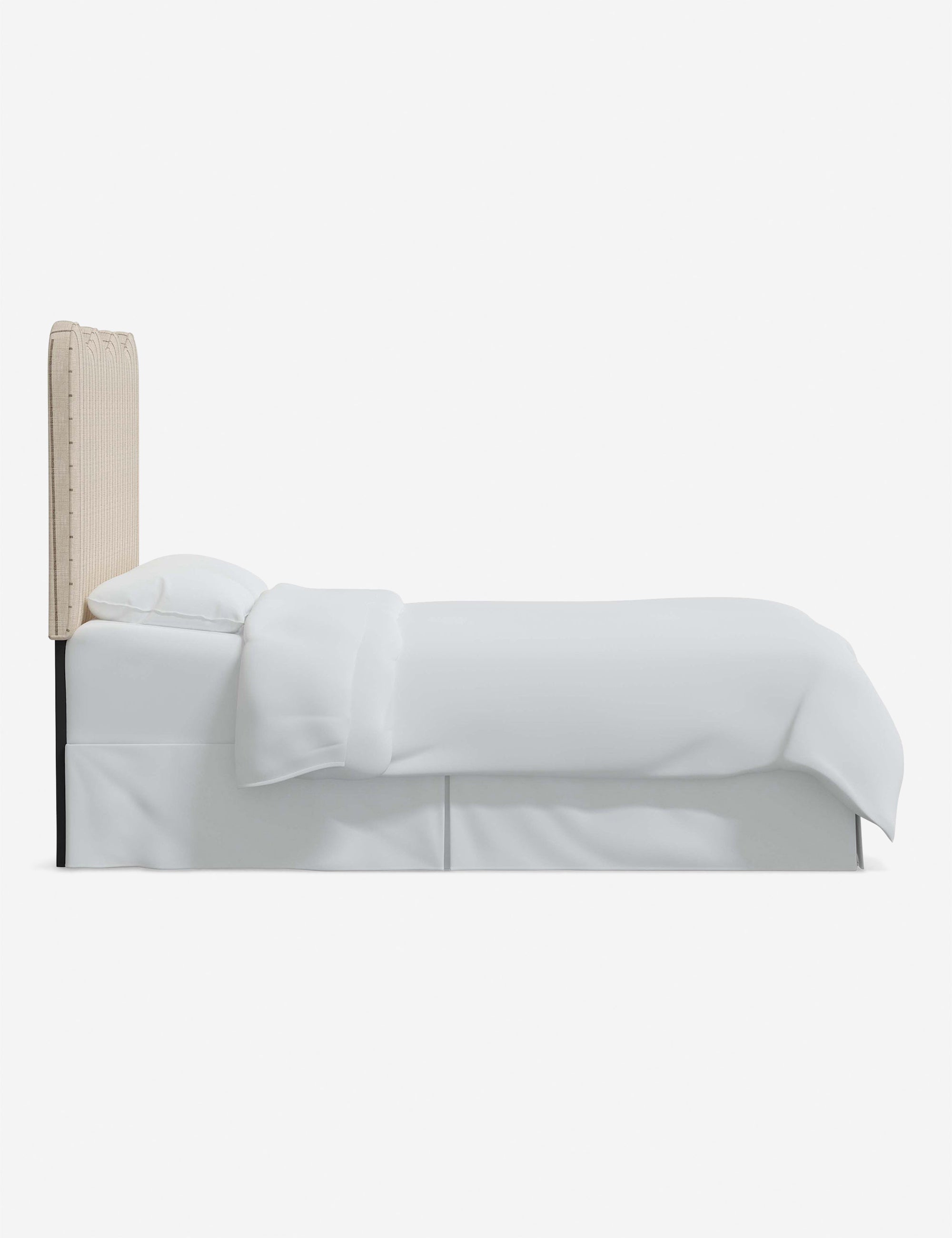 Stylish Clementine Upholstered Headboard - Queen Size Bed Frame with Nailhead Trim - Perfect for Master Bedroom & Guest Room Decor