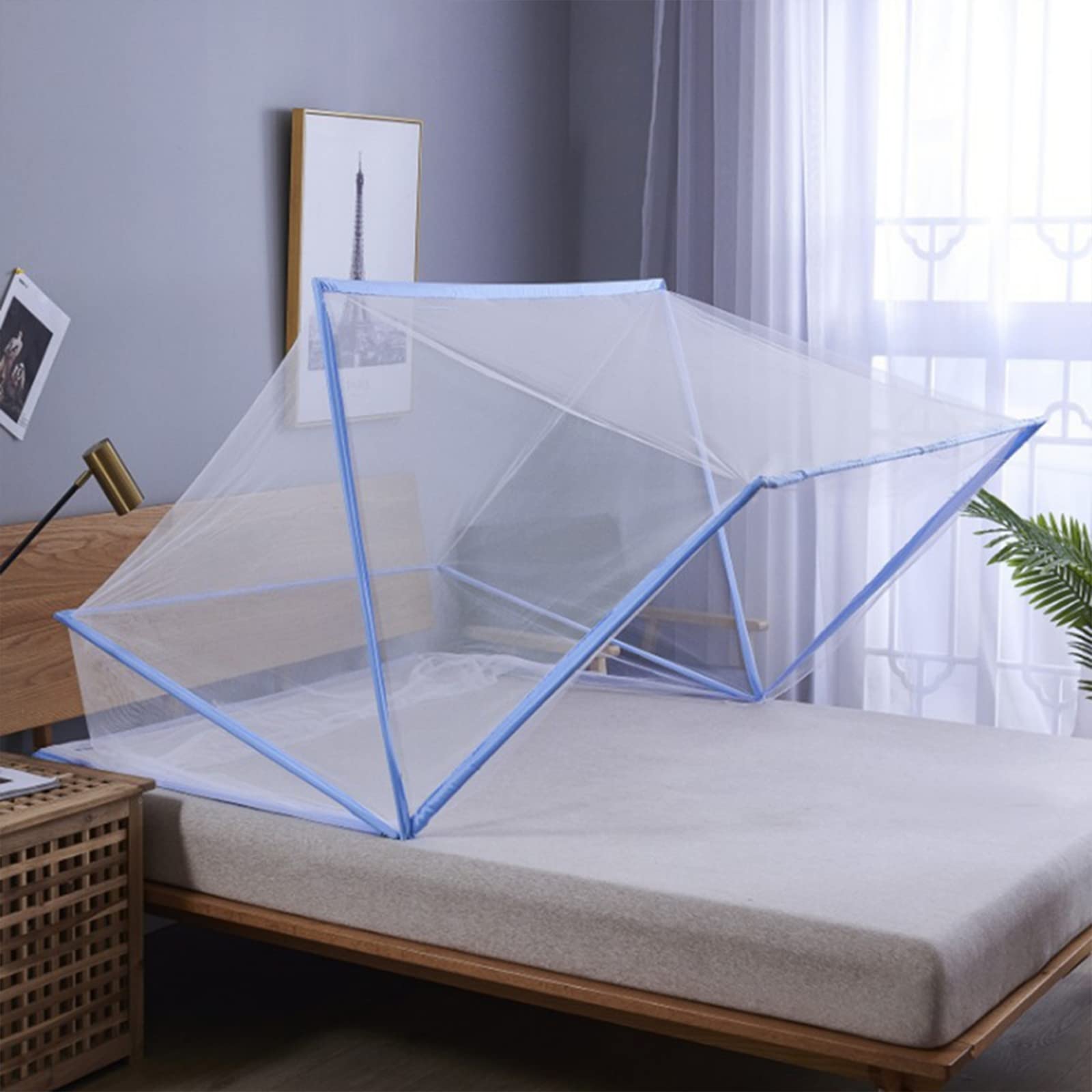 Portable Mosquito Net Tent for Bed - Folding Large Bottomless Netting for Twin to King Size Mattress | Indoor, Outdoor, Travel & Camping Protection from Bugs