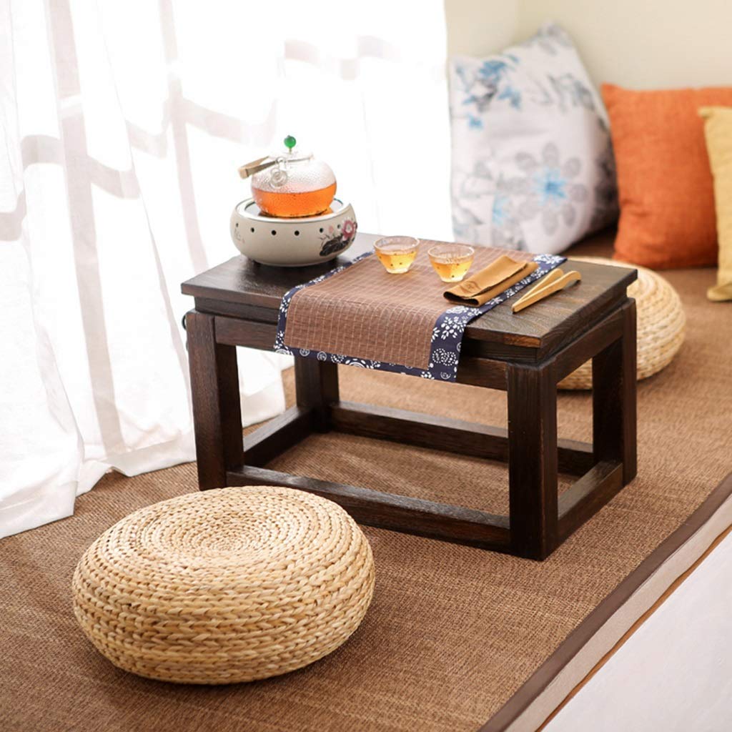 Modern Minimalist Coffee Table - Small Side Table for Living Room, Bedroom, Balcony & Bay Window - Simple Chinese Style End Table for Coffee, Books & Decor