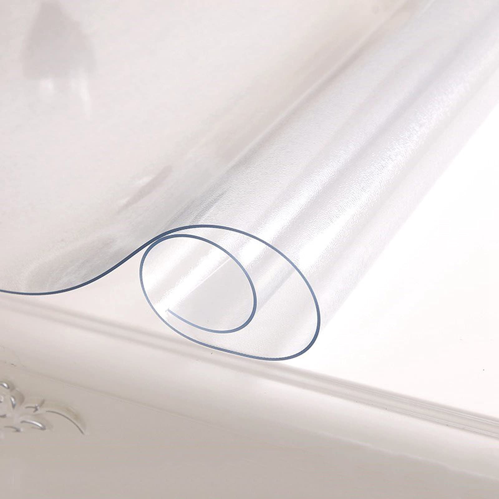 MAOYUAN Clear Vinyl Tablecloth - Waterproof & Oil-Proof Plastic Table Cover for Kitchen, Dining, Parties - Durable Rectangular Transparent Table Protector for Family Gatherings & Holiday Celebrations