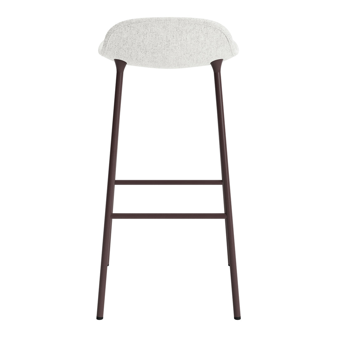 Modern Form Bar Stool with Sturdy Metal Legs & Comfortable Upholstered Seat - Perfect for Kitchen Islands, Home Bars & Commercial Use