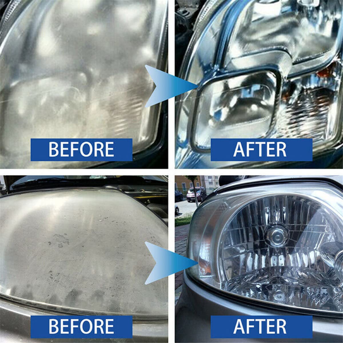 2022 New Car Headlight Repair Kit - 3pcs 20ml Headlight Restorer Cleaner & Polish Liquid for Scratches & Yellowing - DIY Headlight Lens Restoration for Cars, Trucks, SUVs - Perfect for Night Driving & Vehicle Maintenance