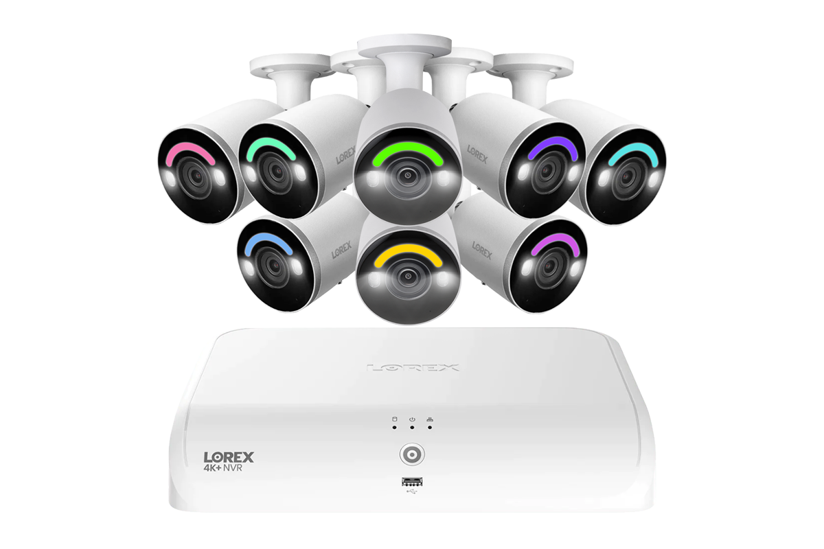 Lorex Fusion Series 4K 16 Channel (8 Wired + 8 Wireless) 2TB Security Camera System with H12 4K IP Bullet Cameras - Home & Business Surveillance Solution