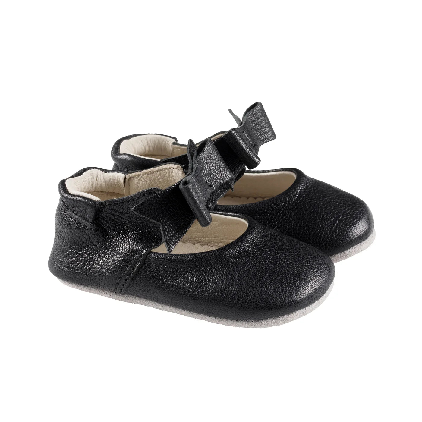 Robeez Black Sofia First Kicks Baby Shoes - Soft Sole Infant Booties for Newborns & Crawlers - Perfect for First Steps, Baby Showers & Photo Shoots