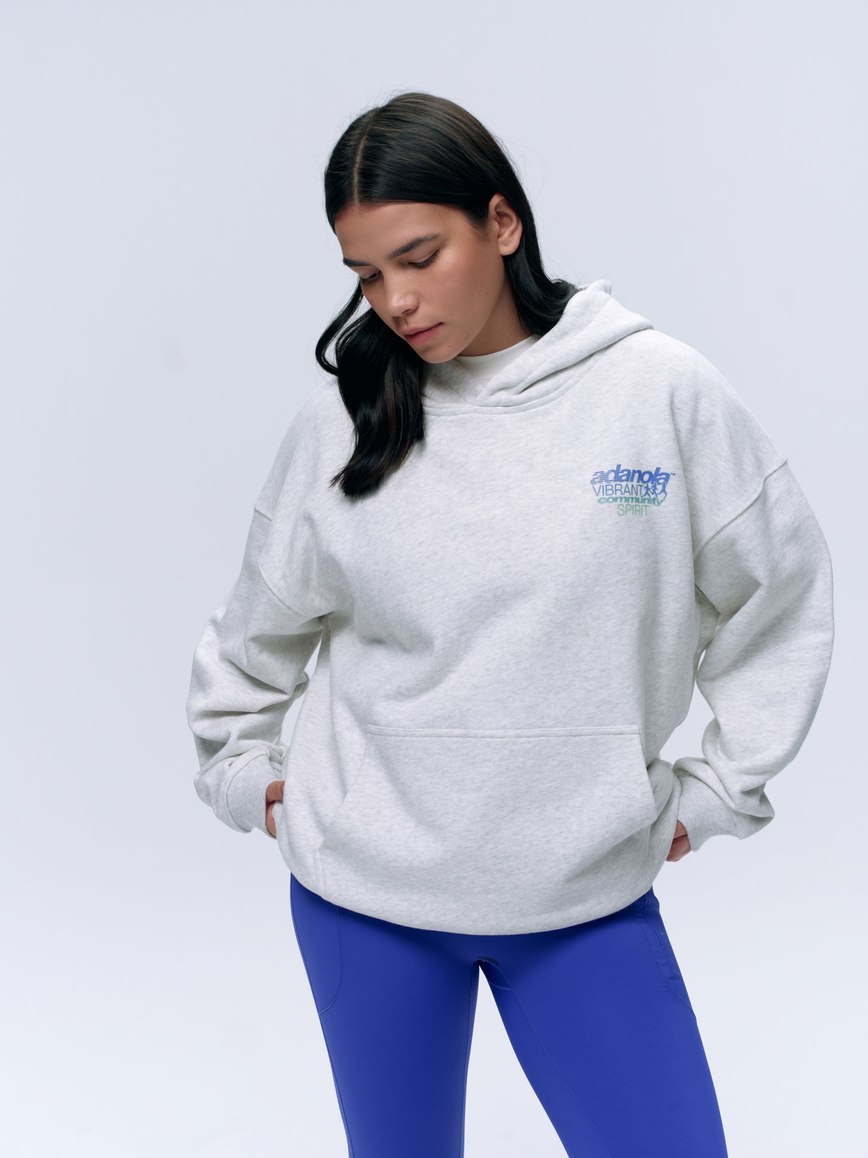 Community Spirit Oversized Hoodie - Light Grey Melange | Cozy & Stylish Unisex Sweatshirt for Casual Wear, Loungewear & Street Fashion