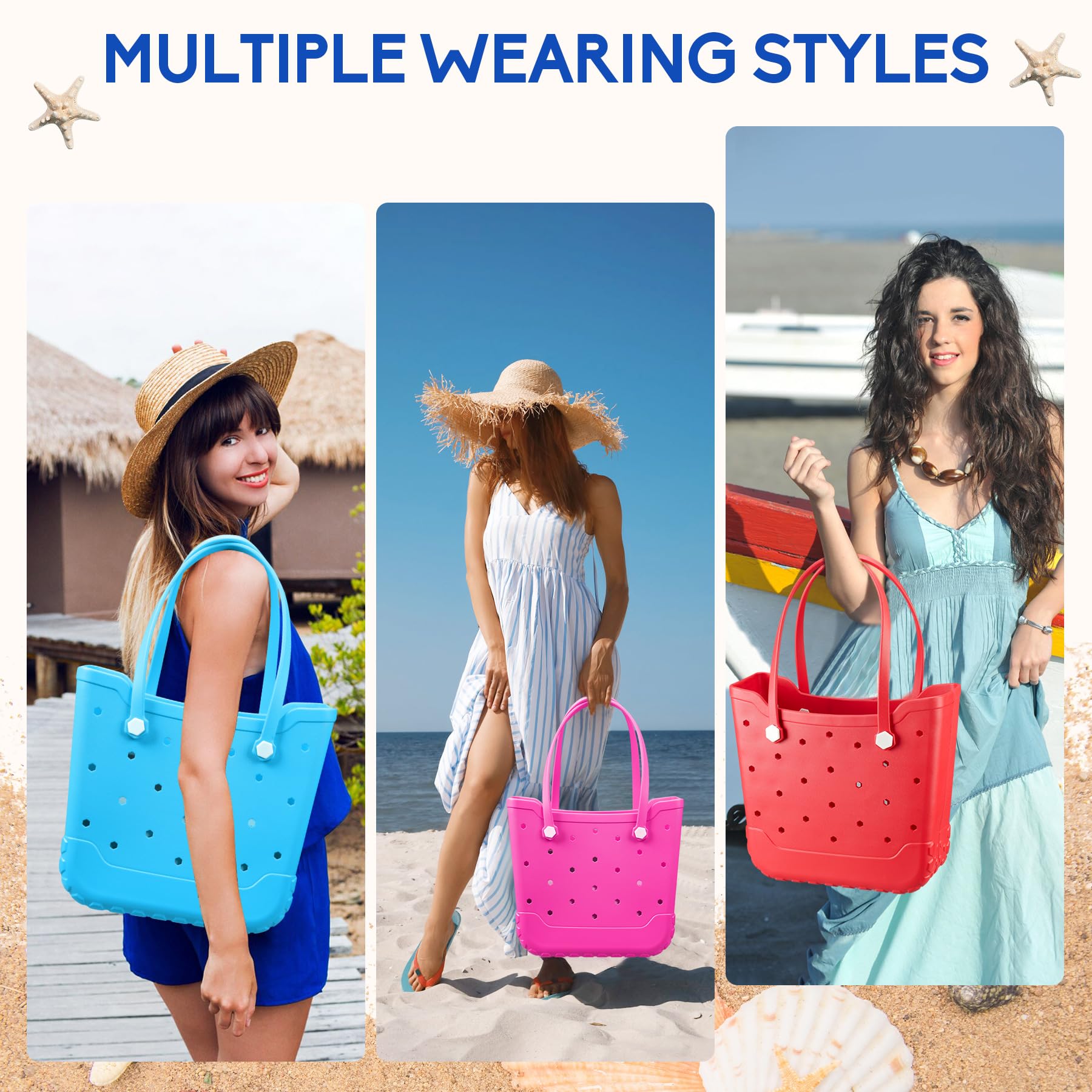 Waterproof Beach Tote Bag for Men & Women - Lightweight Washable Travel Bag for Pool, Boat & Outdoor Activities | Perfect for Beach Trips, Swimming & Summer Vacations