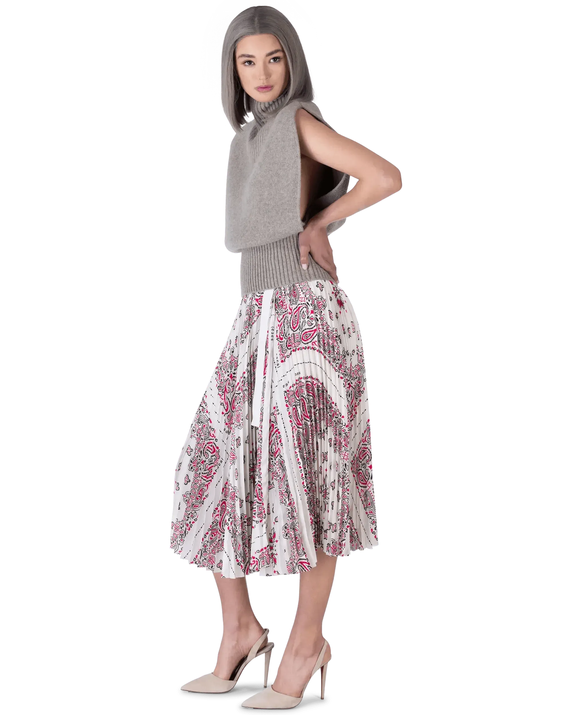 Floral Bandana Print Wrap Skirt for Women - Boho Summer Beach Skirt with Pockets - Perfect for Vacations, Music Festivals, and Casual Outings