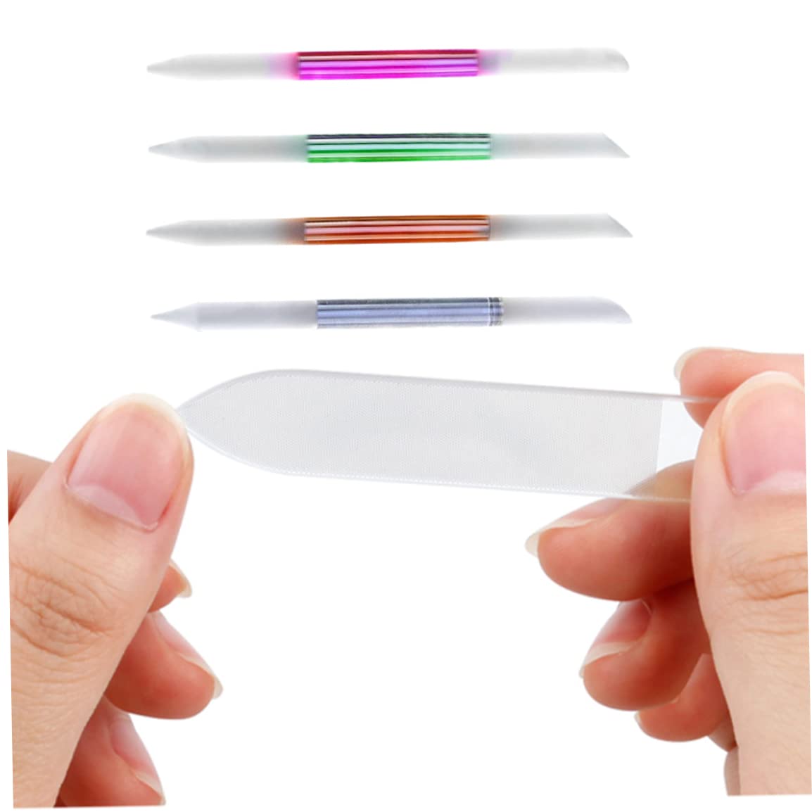 Professional Glass Cuticle Pusher & Manicure Stick - Nail Cuticle Remover Tool for Perfect Manicures - Ideal for Home Salons, DIY Nail Care & Professional Use