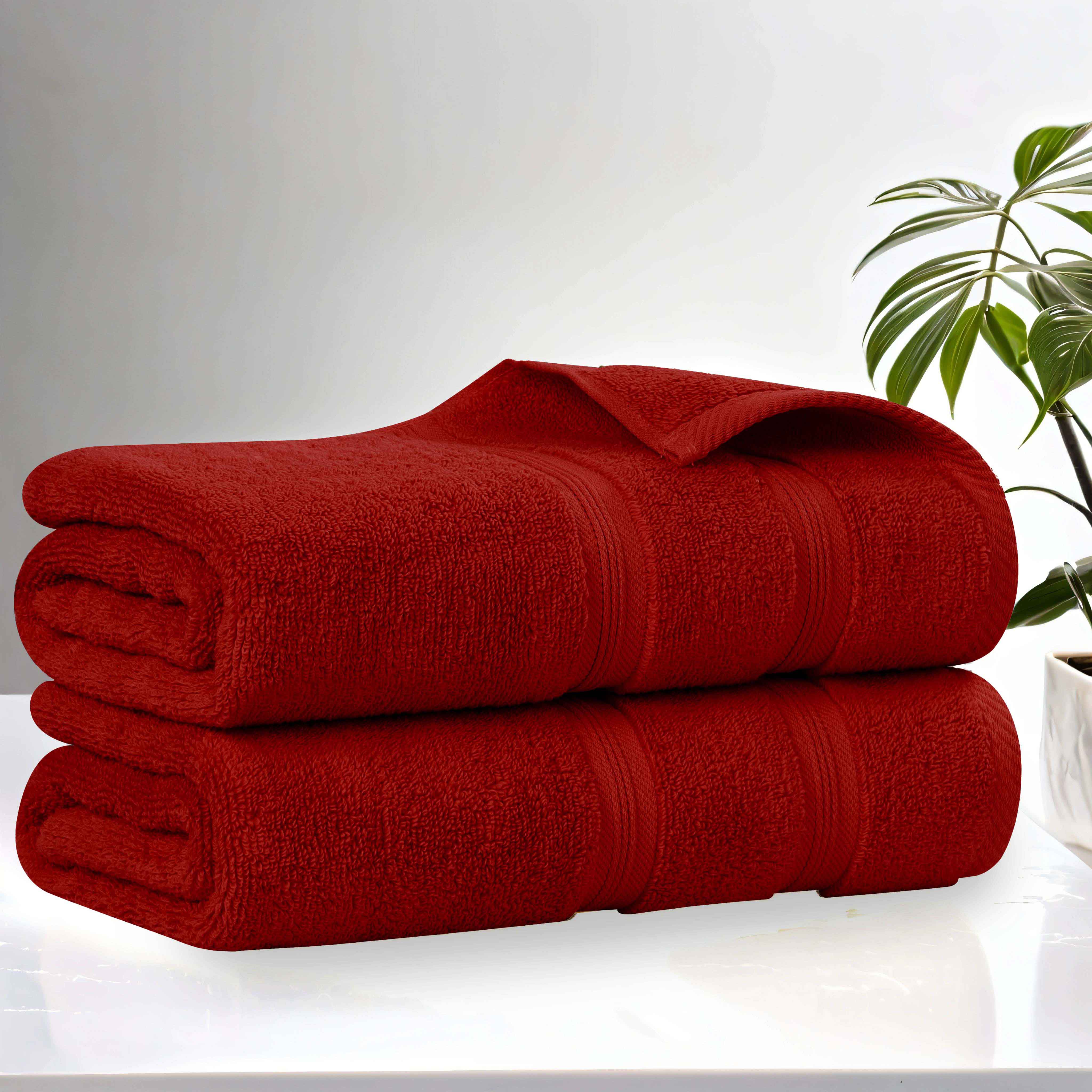 Premium Smart Dry Zero Twist Cotton Bath Towels Set of 2 - Ultra Soft, Absorbent Medium Weight Bath Sheets for Spa, Gym & Luxury Home Use