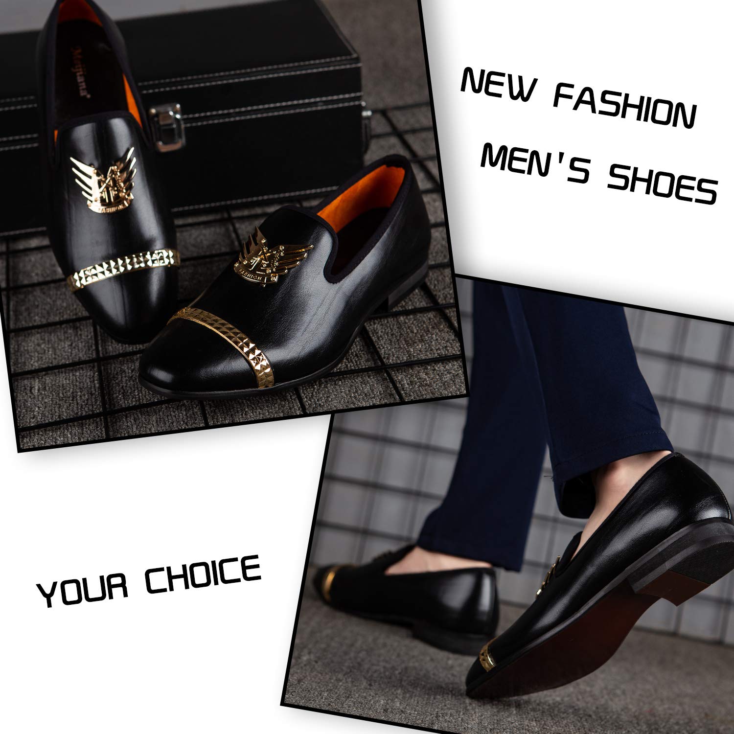 Luxury Men's Loafers - Premium Leather Wedding Dress Shoes for Groom, Formal Party & Business Occasions - Comfortable Slip-On Dress Shoes for Men