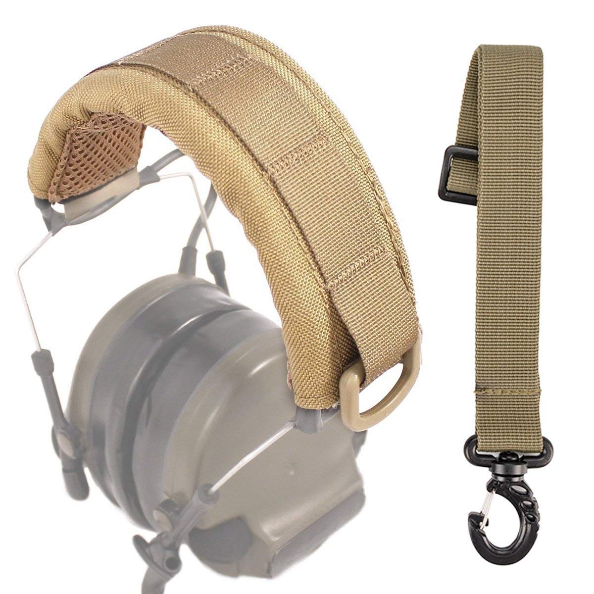 Tactical Modular Headset Cover - Molle-Compatible Military Headphone Band for Outdoor, Hunting & Airsoft - Durable Microphone Accessories for Wargame & Tactical Operations