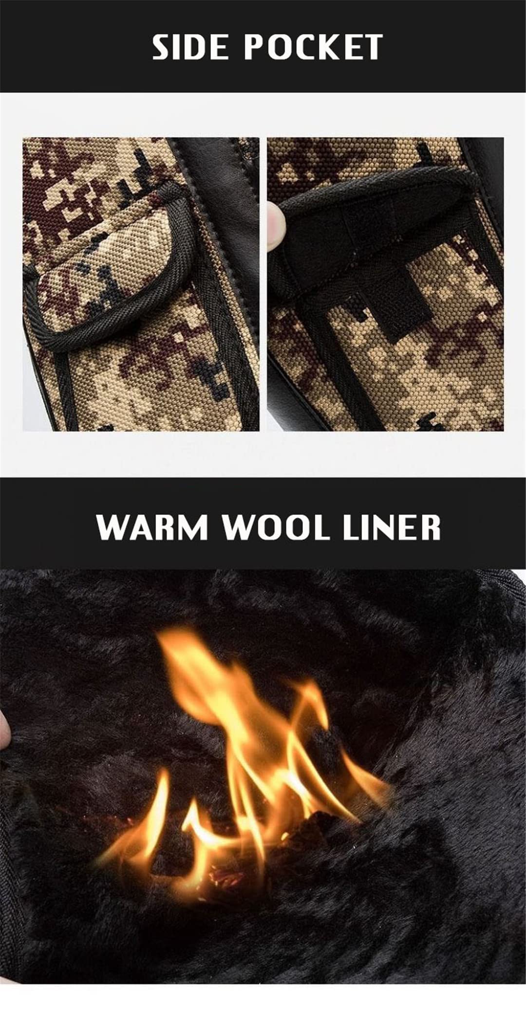 Men's Waterproof Winter Hiking Boots - Ultra Lightweight Thermal Snow Boots for Outdoor Trekking, Fishing & Hunting | Warm Wool Liner for Cold Weather Adventures