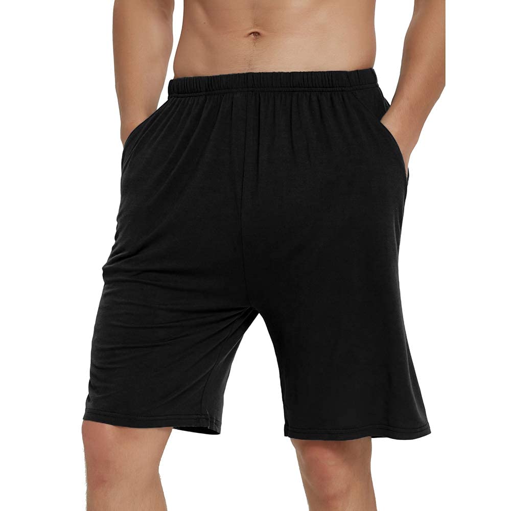JINSHI Men's Lounge Shorts - Ultra Soft Modal Sleepwear Pajama Shorts with Pockets for Nightwear & Home Relaxation | Perfect for Sleeping, Lounging, and Summer Comfort
