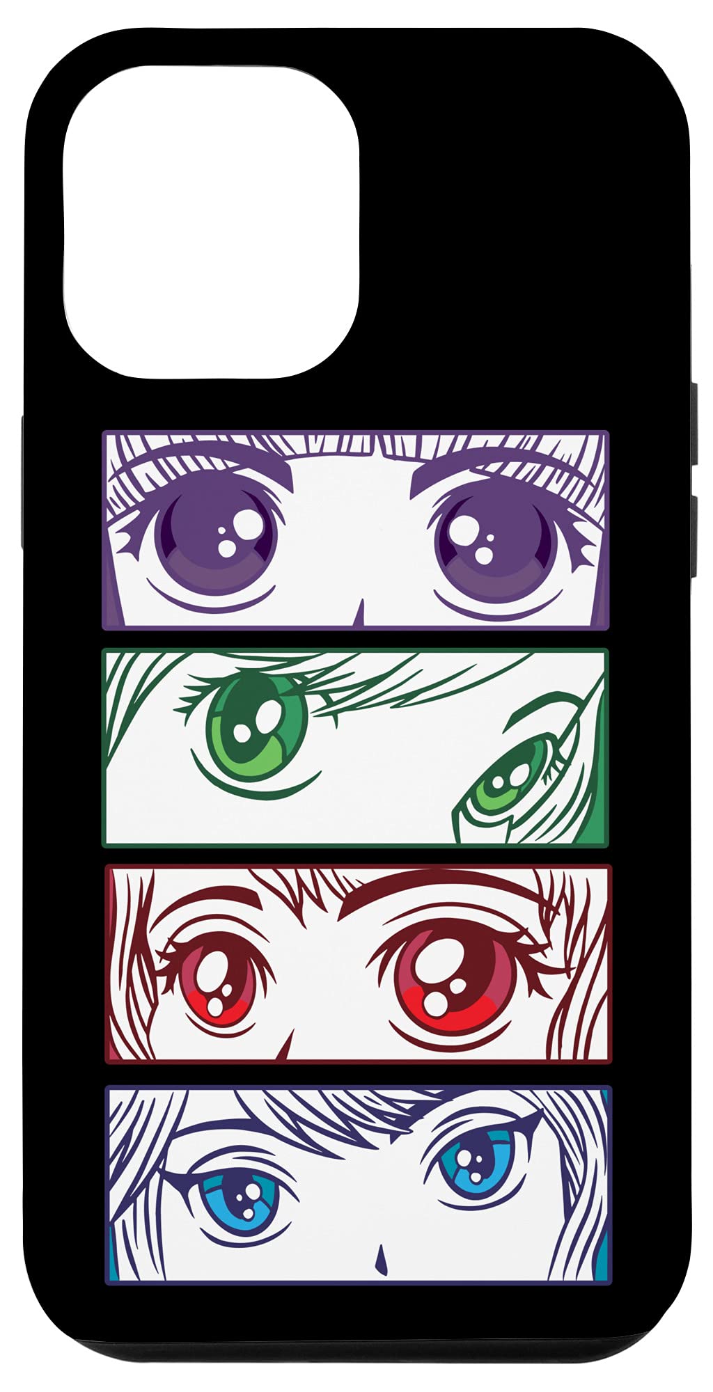iPhone 12 Pro Max Anime Girl Waifu Phone Case - Cute Anime Eyes Design - Shockproof Protective Cover for iPhone 12 Pro Max - Perfect for Anime Fans, Cosplay Events & Daily Use