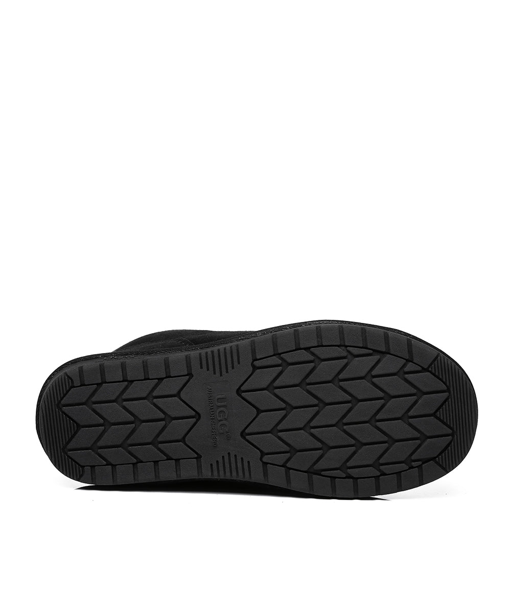 Men's Hushly UGG Slippers - Cozy Sheepskin Indoor/Outdoor House Shoes for Winter Comfort - Perfect for Home, Office & Travel