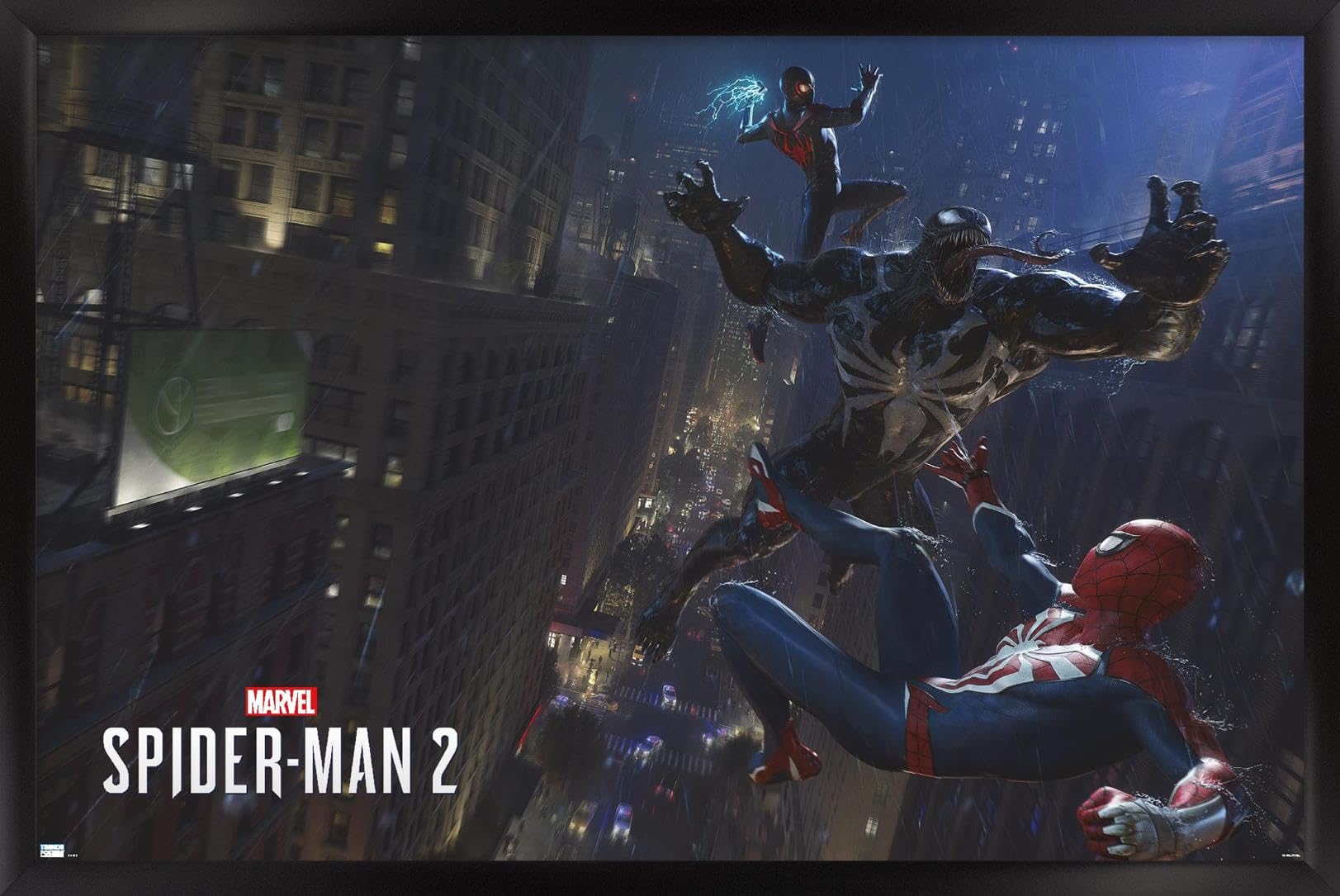 Marvel's Spider-Man 2 vs Venom Framed Wall Poster - 34