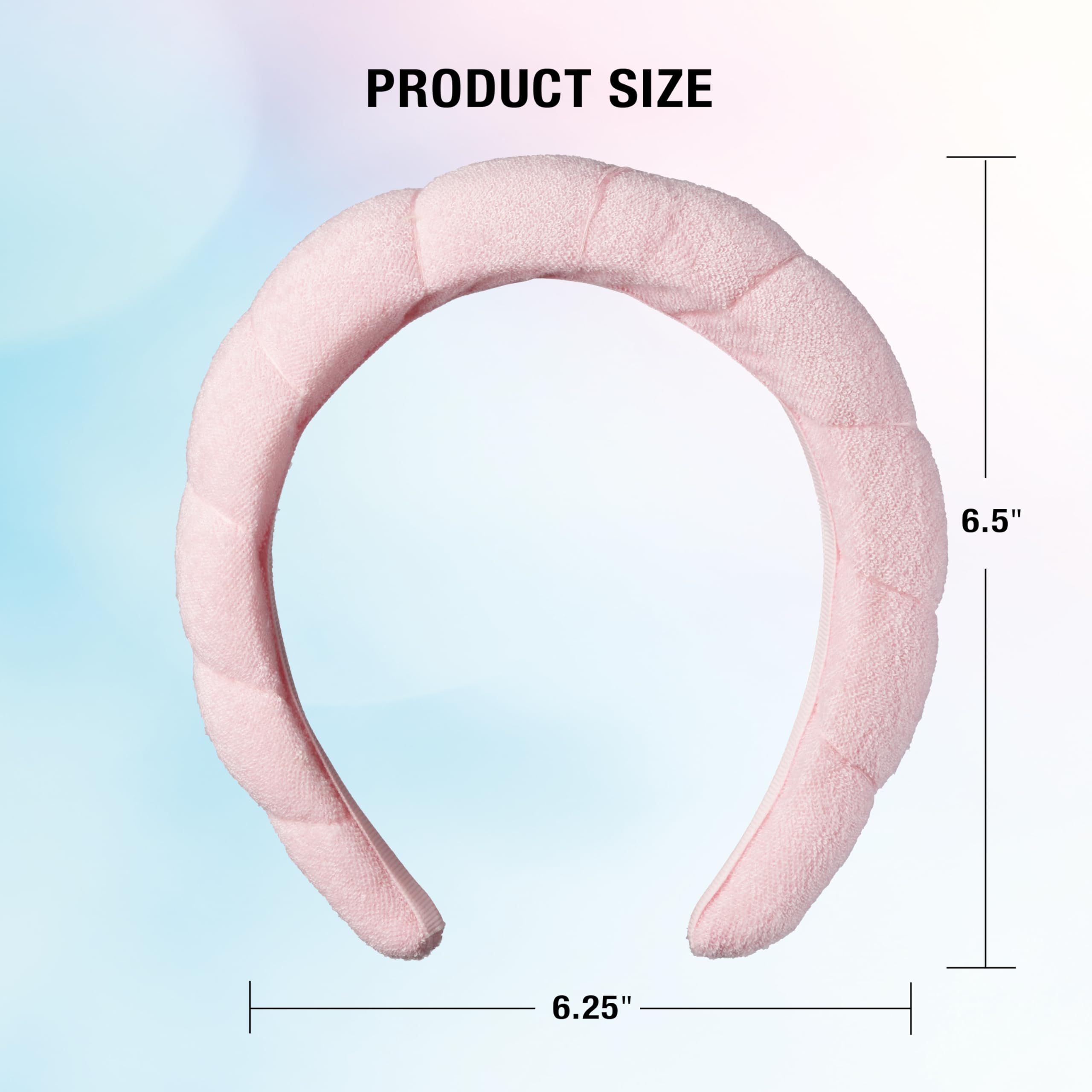Conair Spa Makeup & Face Washing Headband - Soft Bubble Design Head Wrap for Skincare & Beauty Routine - Pink (Perfect for Facials, Washing Face & Applying Makeup)
