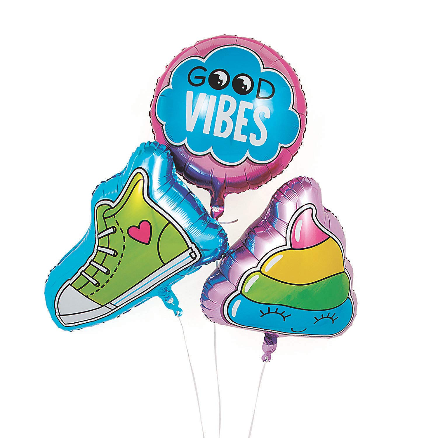 Fun Express Girl Squad Party Mylar Balloon Set (3pc) - Birthday Party Decorations, Mylar Balloons for Girls Celebration - Perfect for Birthday Parties, Baby Showers & Bridal Showers